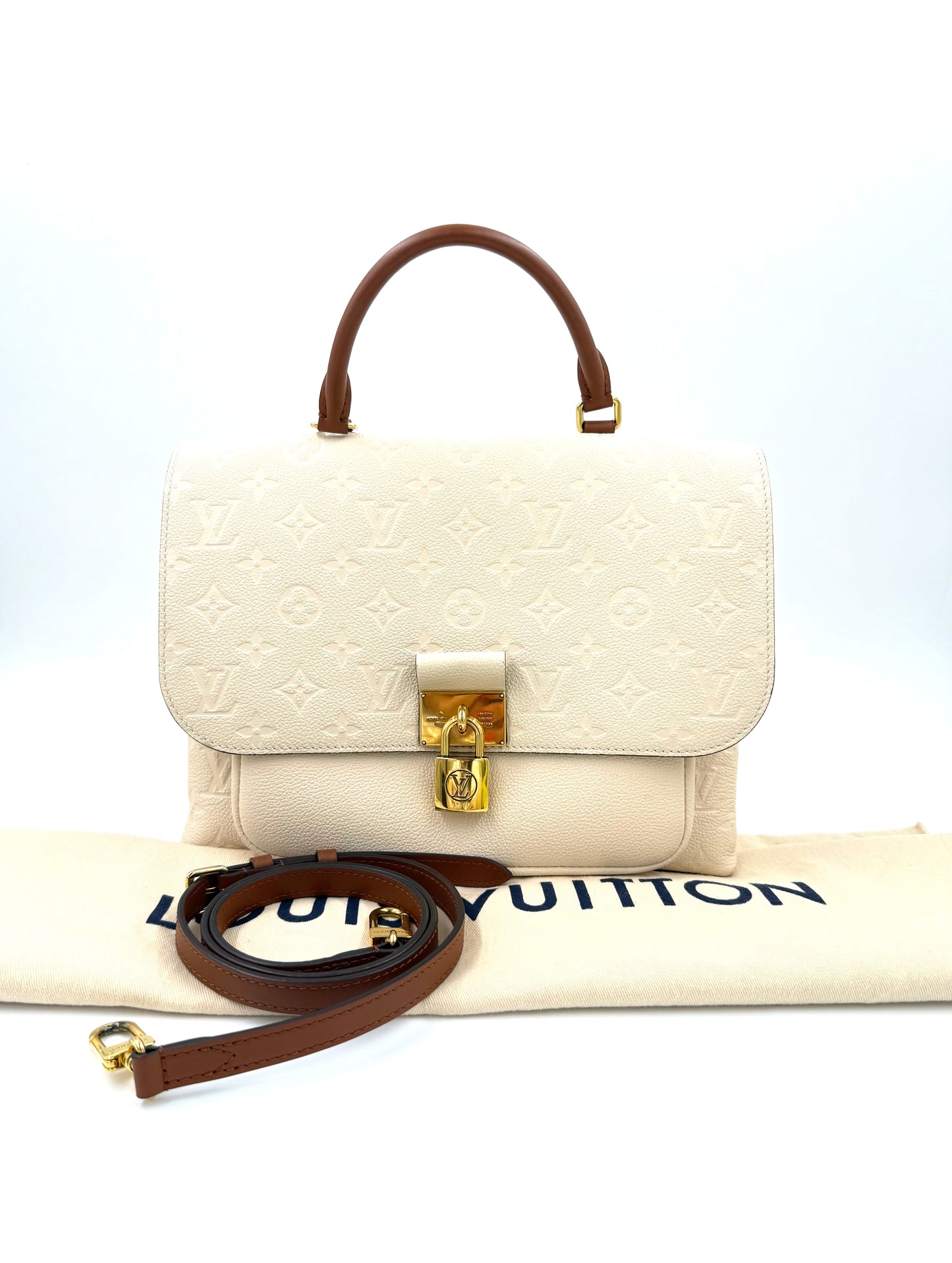 Louis Vuitton Marignan Monogram Empreinte creme