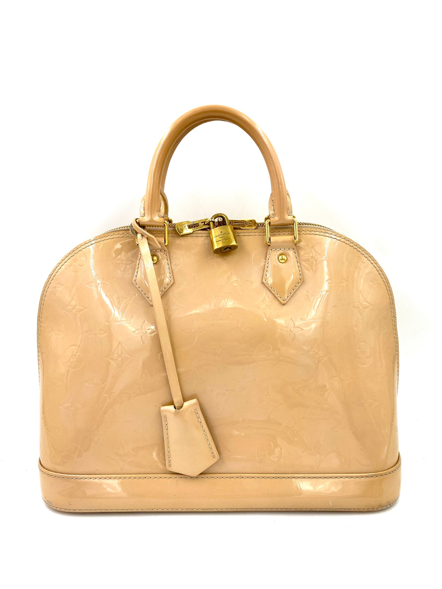 LOUIS VUITTON Alma PM Monogram Vernis Beige