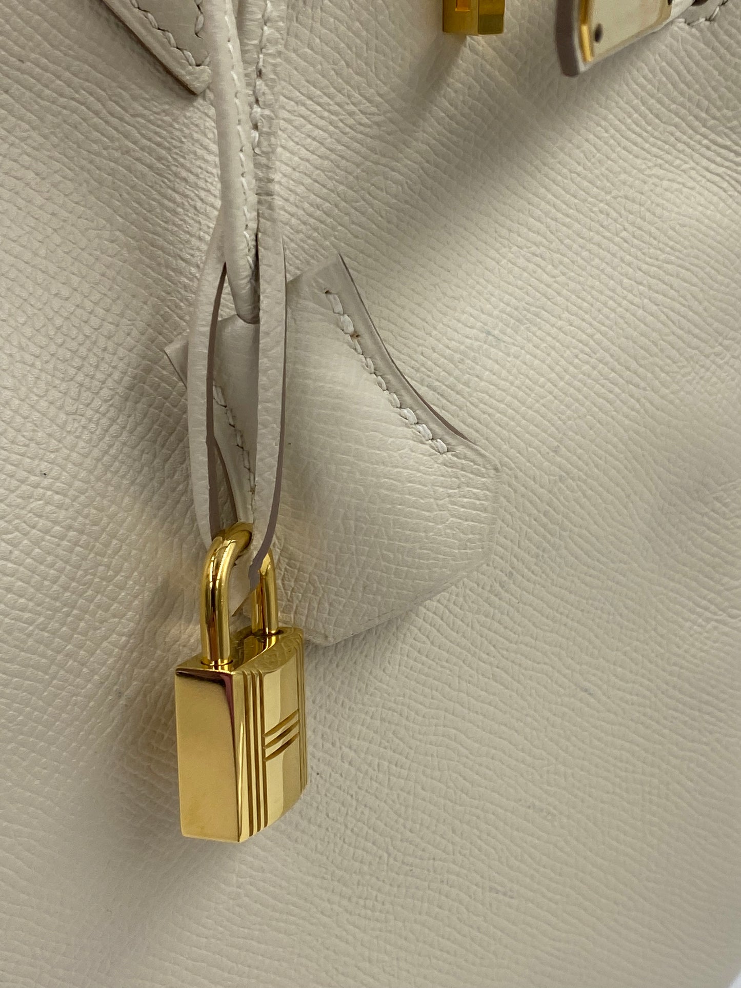 HERMÈS Birkin 30 Veau Epsom Craie mit gold Hardware Fullset