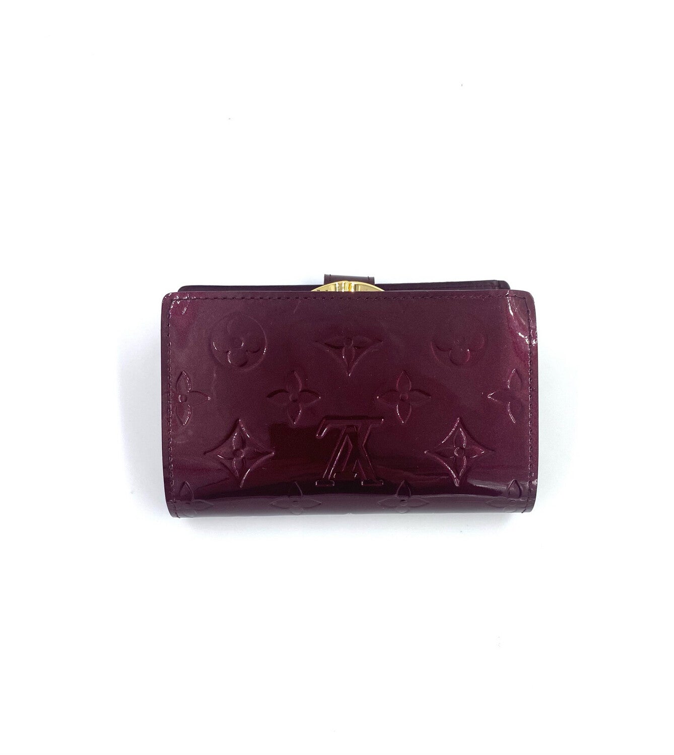 LOUIS VUITTON Portemonnaie Viennois Vernis Amarante