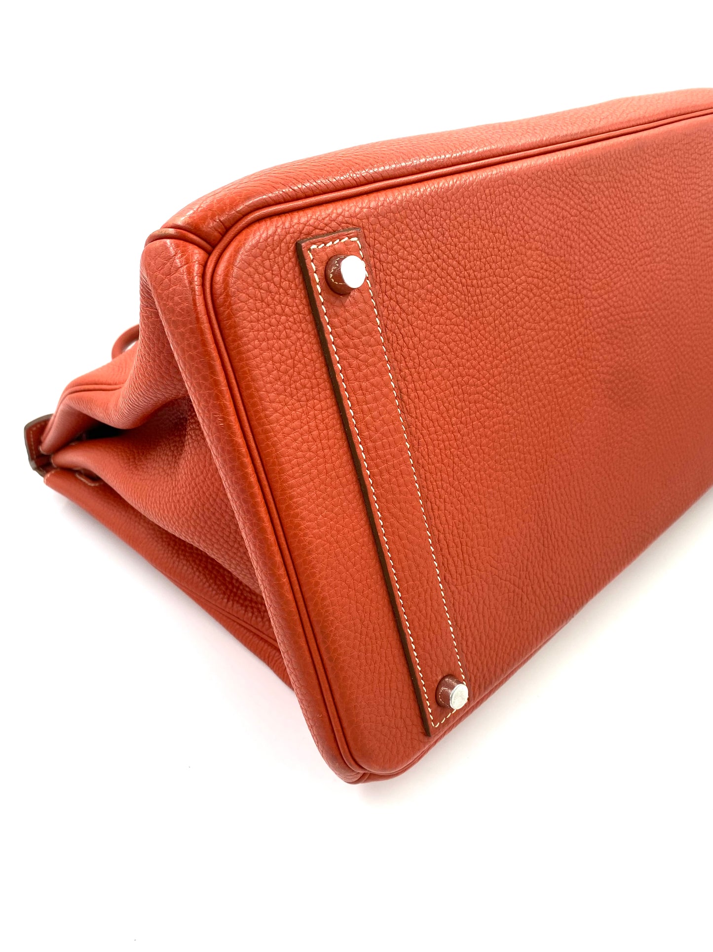 HERMÈS Birkin 40 Togo Leder Sanguine mit Palladium Hardware