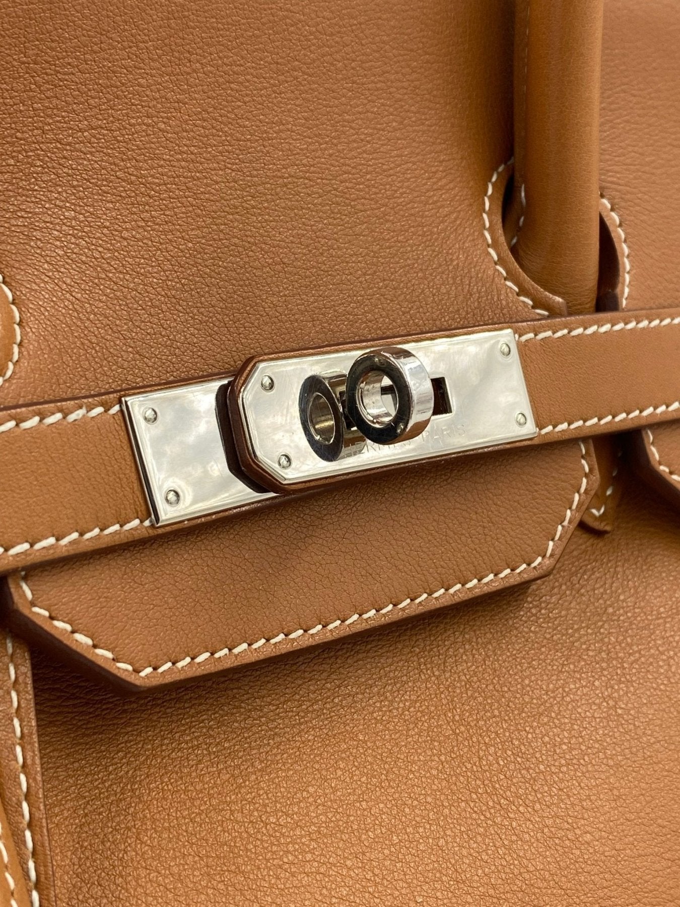 HERMÈS Birkin 35 Soft Gulliver Gold Palladium Hardware - Clutch & Macarons - M im Quadrat, 2009 - Clutch & Macarons -
