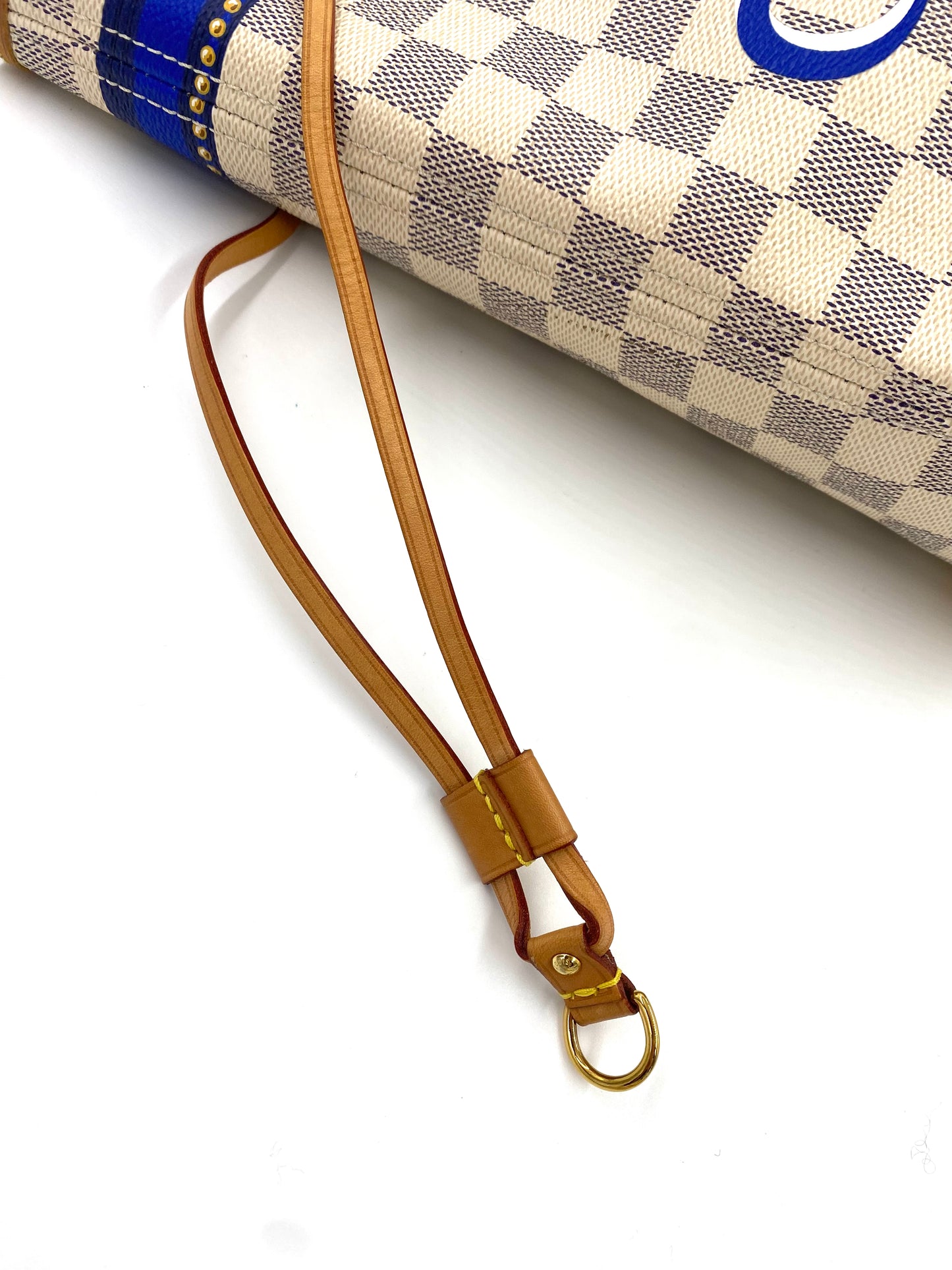 LOUIS VUITTON Neverfull MM Summer Trunks Porto Cervo Damier azur mit Pochette