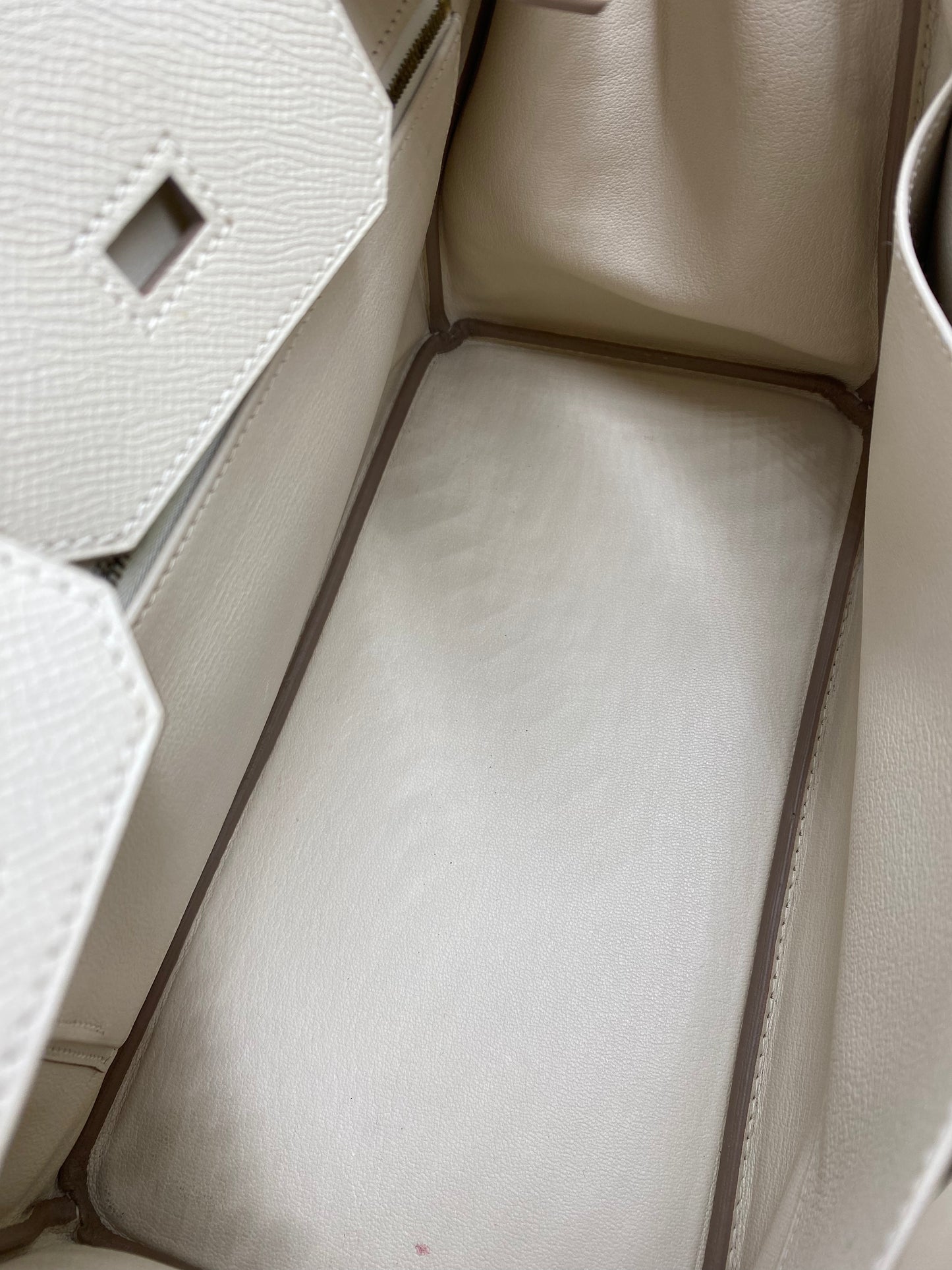 HERMÈS Birkin 30 Veau Epsom Craie mit gold Hardware Fullset