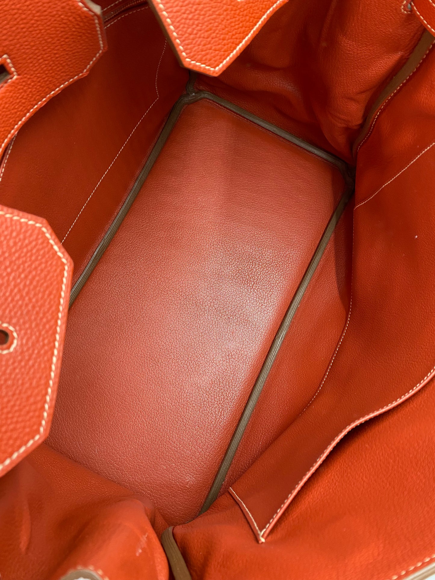 HERMÈS Birkin 40 Togo Leder Sanguine mit Palladium Hardware