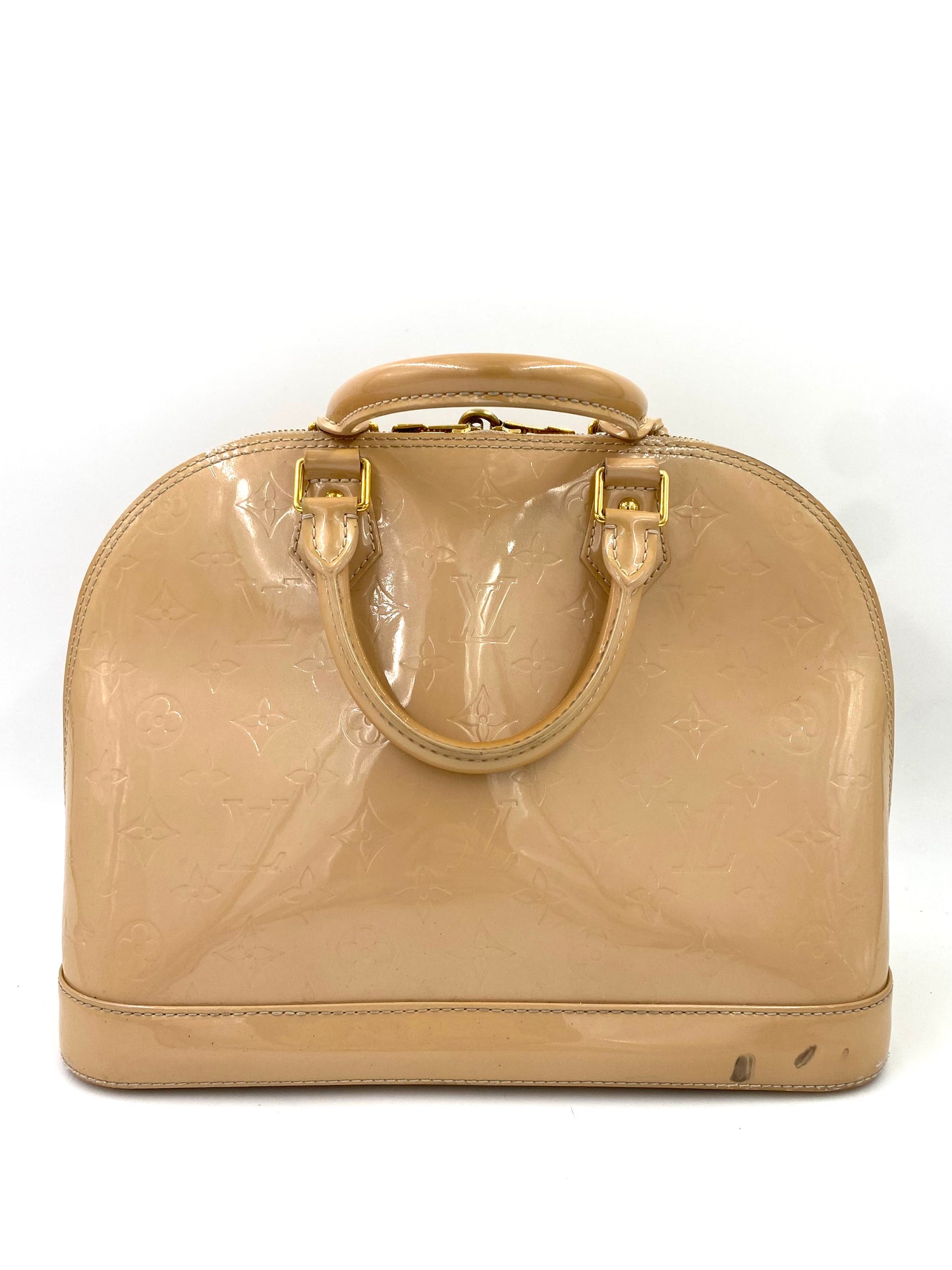 LOUIS VUITTON Alma PM Monogram Vernis Beige
