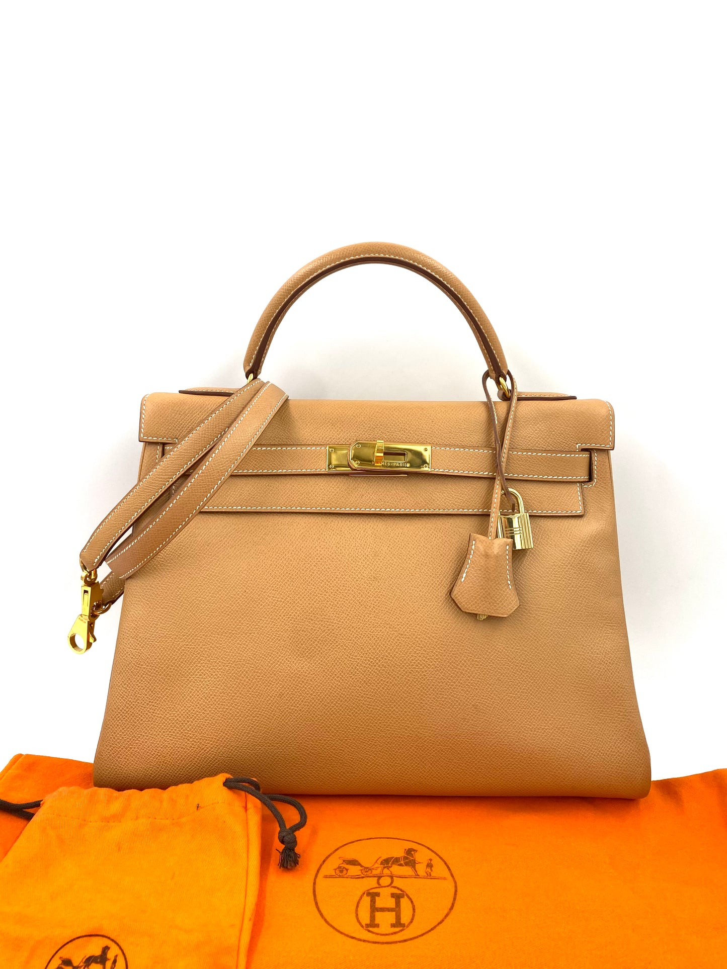 Hermès Kelly 32 Courchevel gold