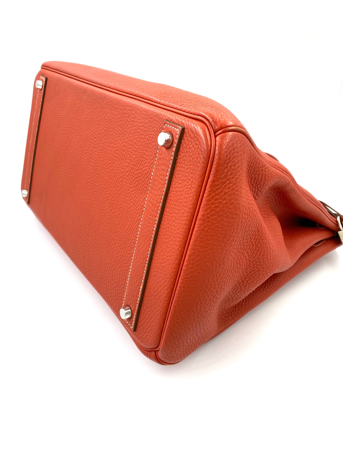 HERMÈS Birkin 40 Togo Leder Sanguine mit Palladium Hardware