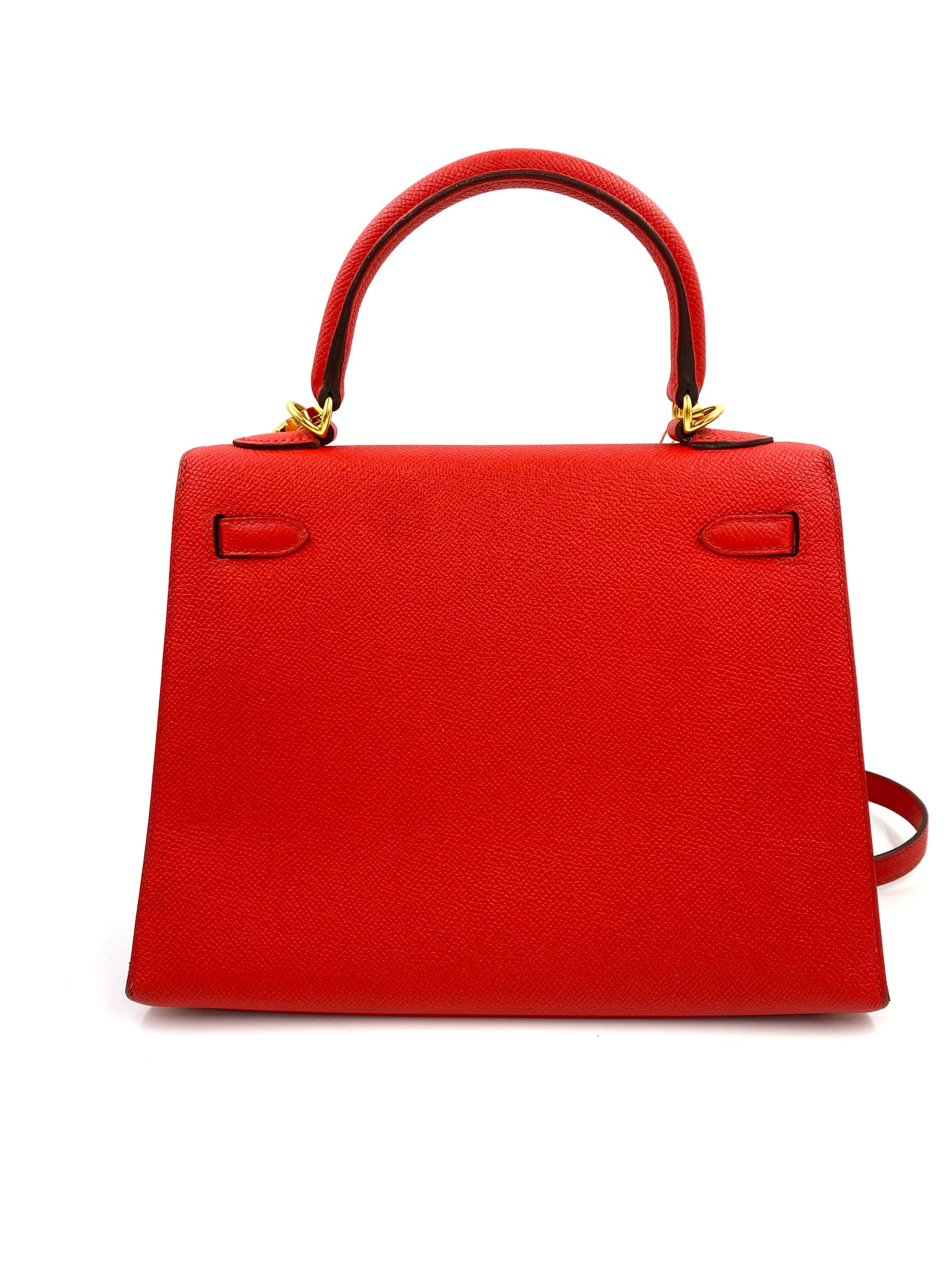 HERMÈS Kelly 25 Epsom rouge gold Hardware