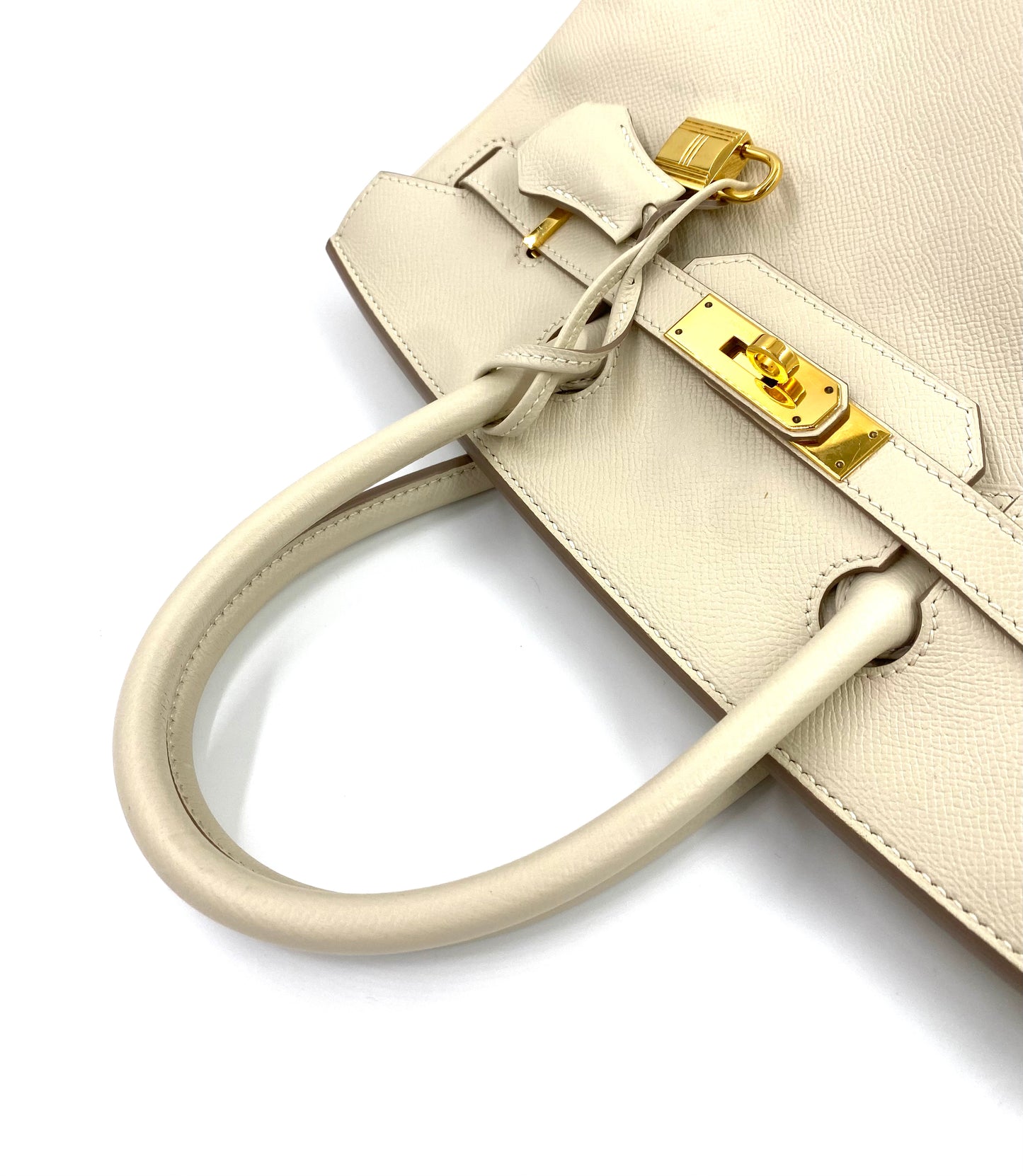 HERMÈS Birkin 30 Veau Epsom Craie mit gold Hardware Fullset