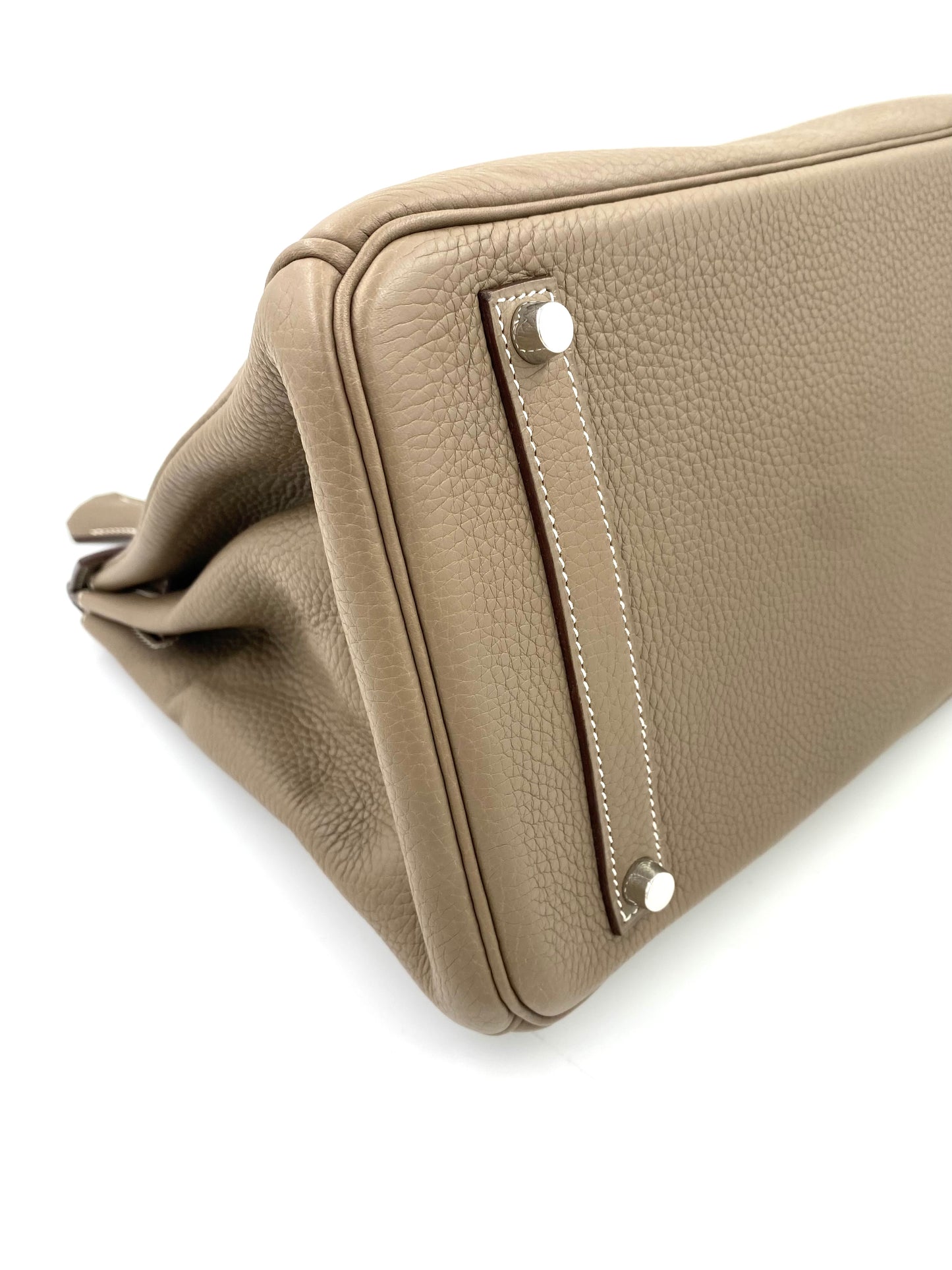 HERMÈS Birkin 35 Etoupe Togo Leather mit Palladium Hardware