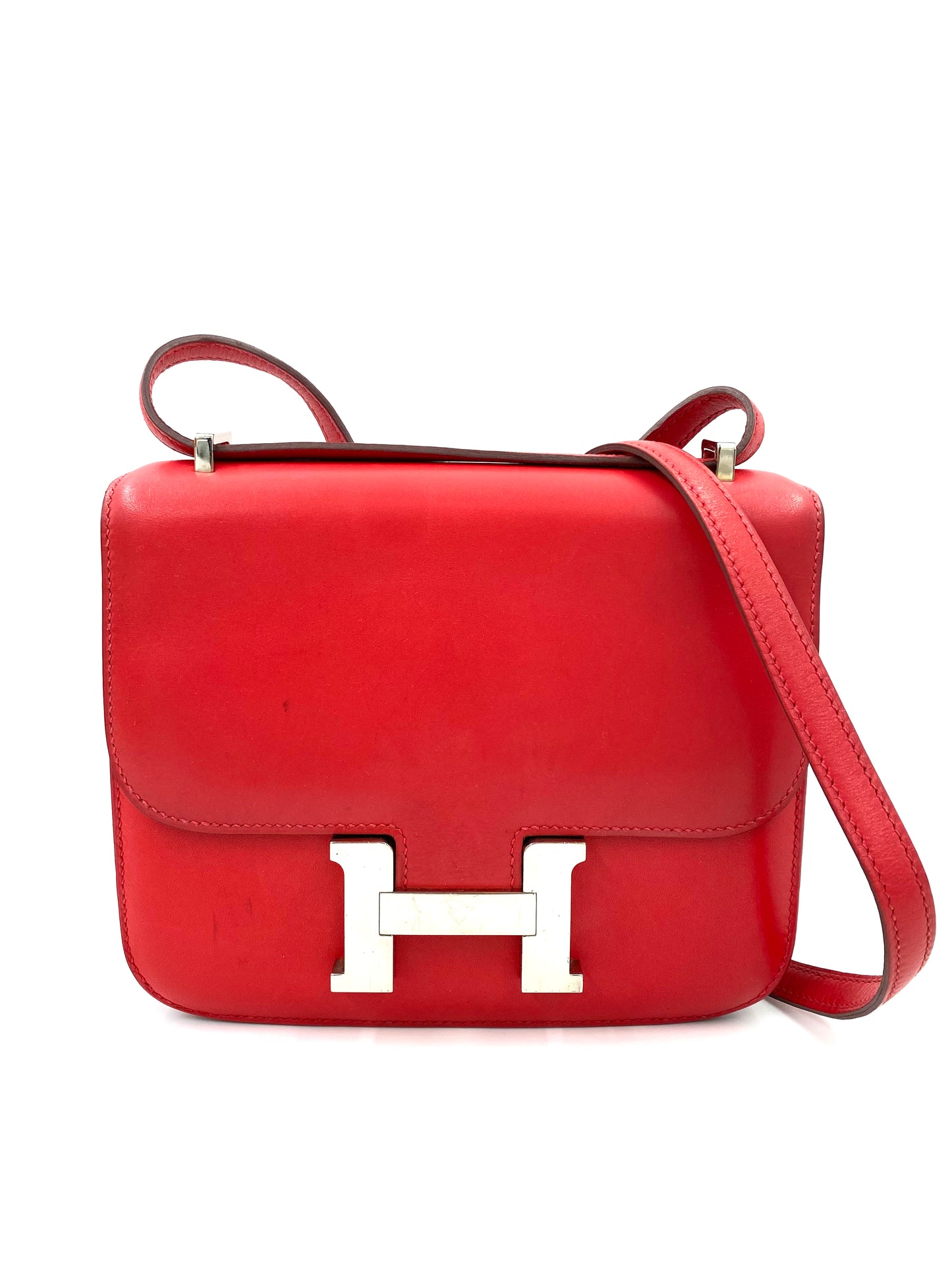 Hermès Constance 18 Boxleder rot