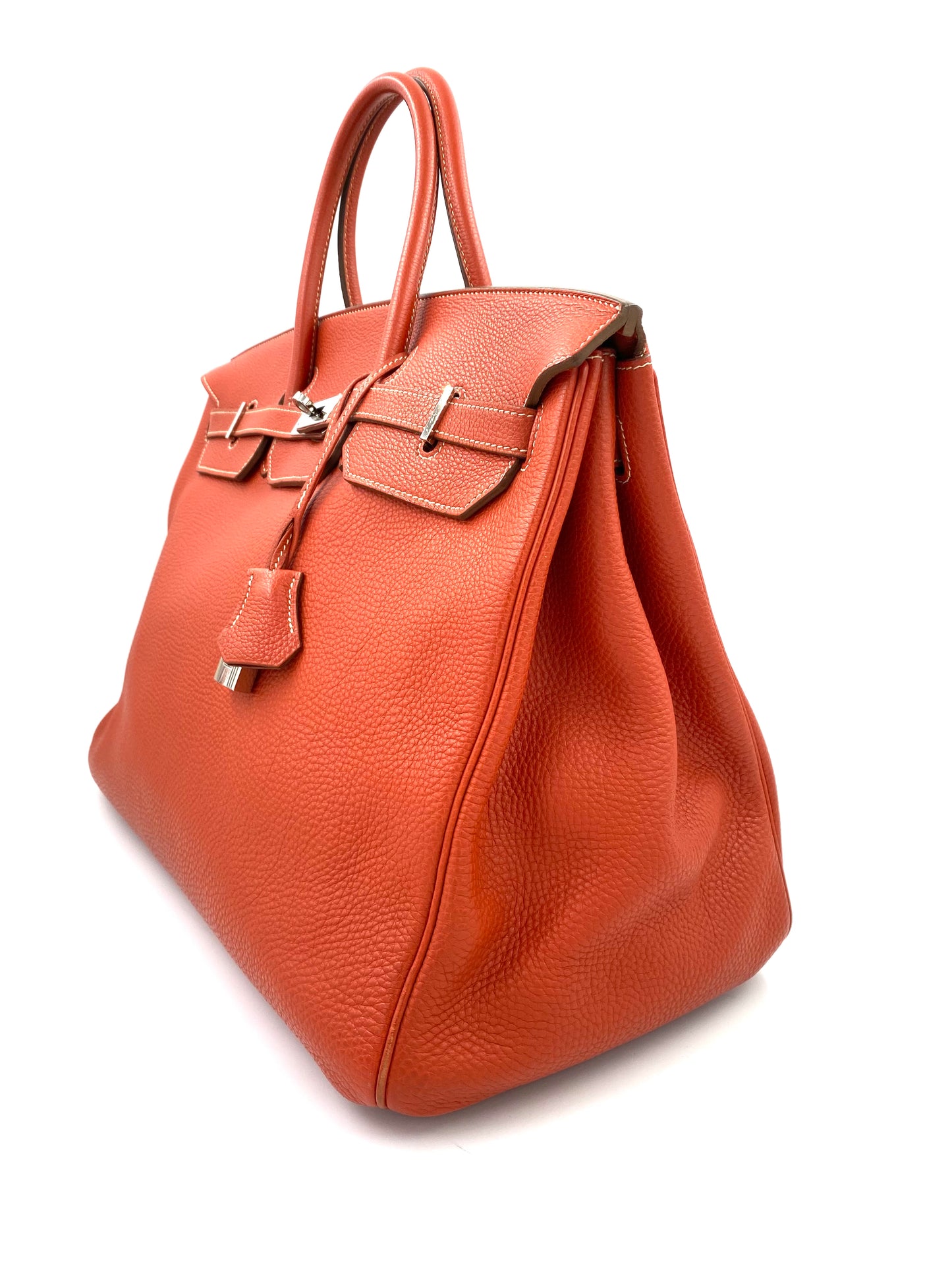 HERMÈS Birkin 40 Togo Leder Sanguine mit Palladium Hardware