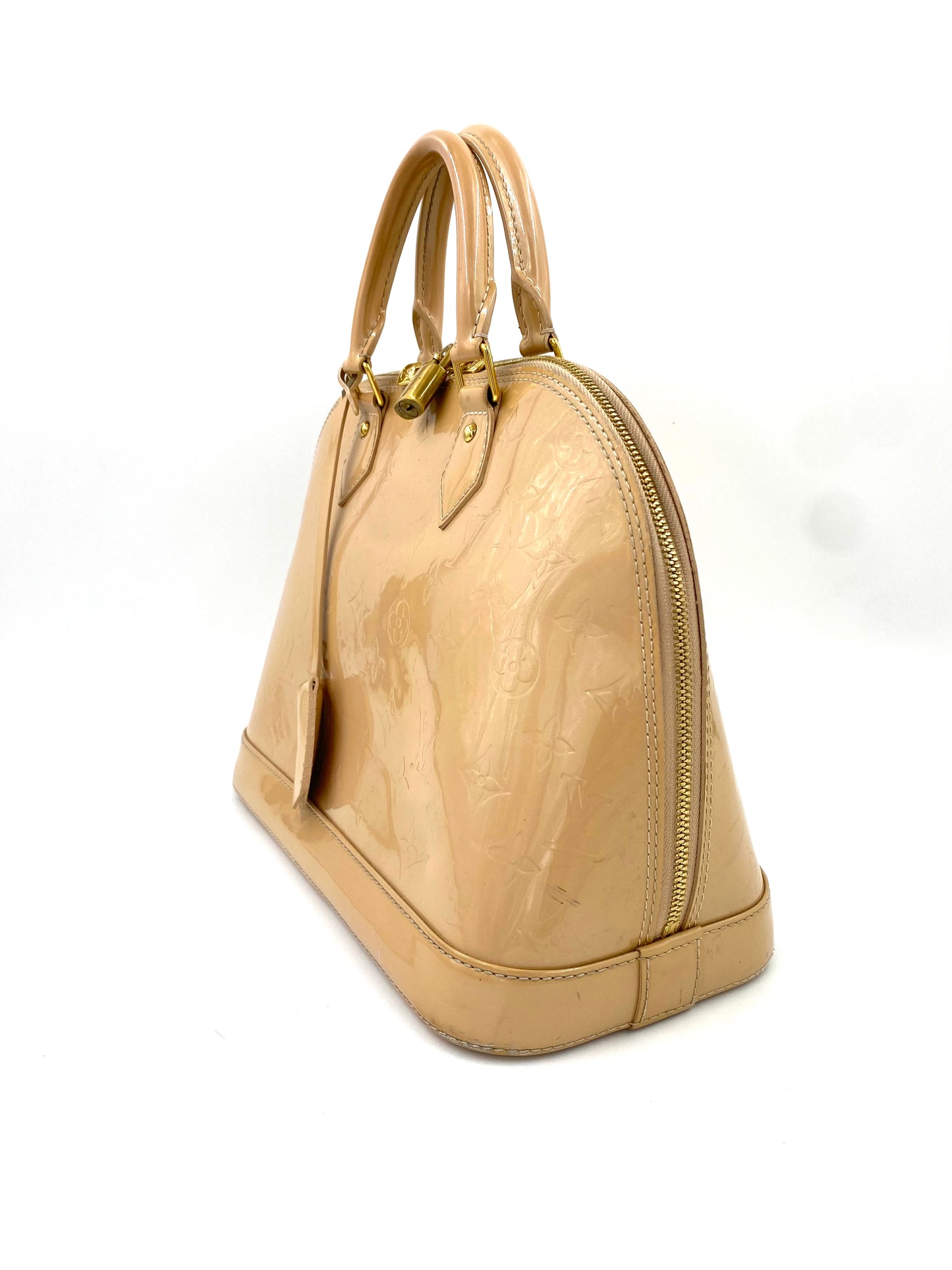 LOUIS VUITTON Alma PM Monogram Vernis Beige