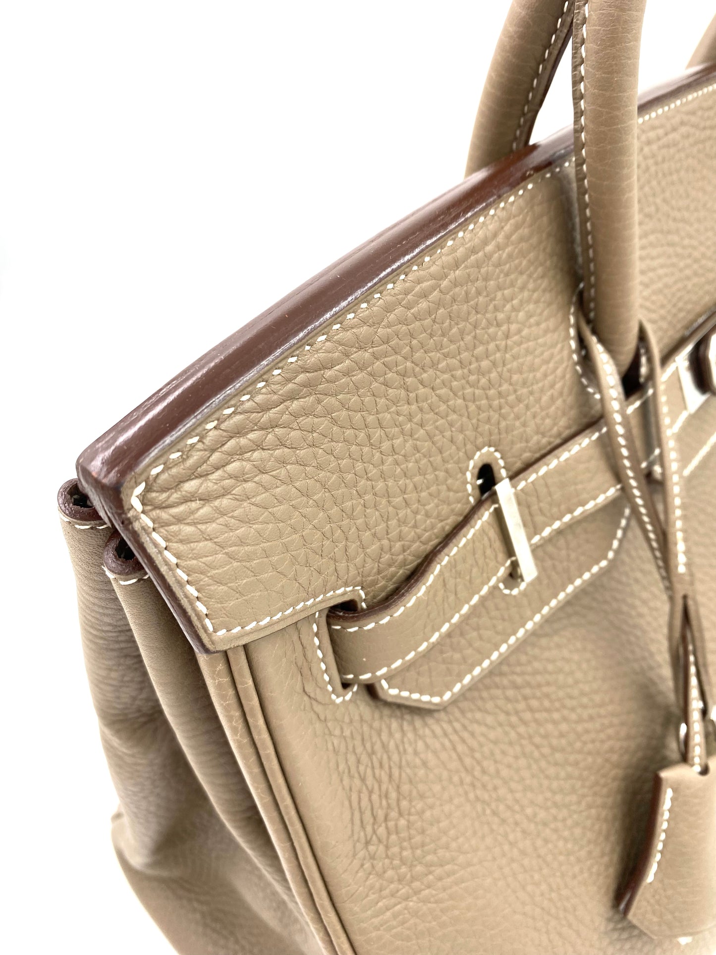 HERMÈS Birkin 35 Etoupe Togo Leather mit Palladium Hardware
