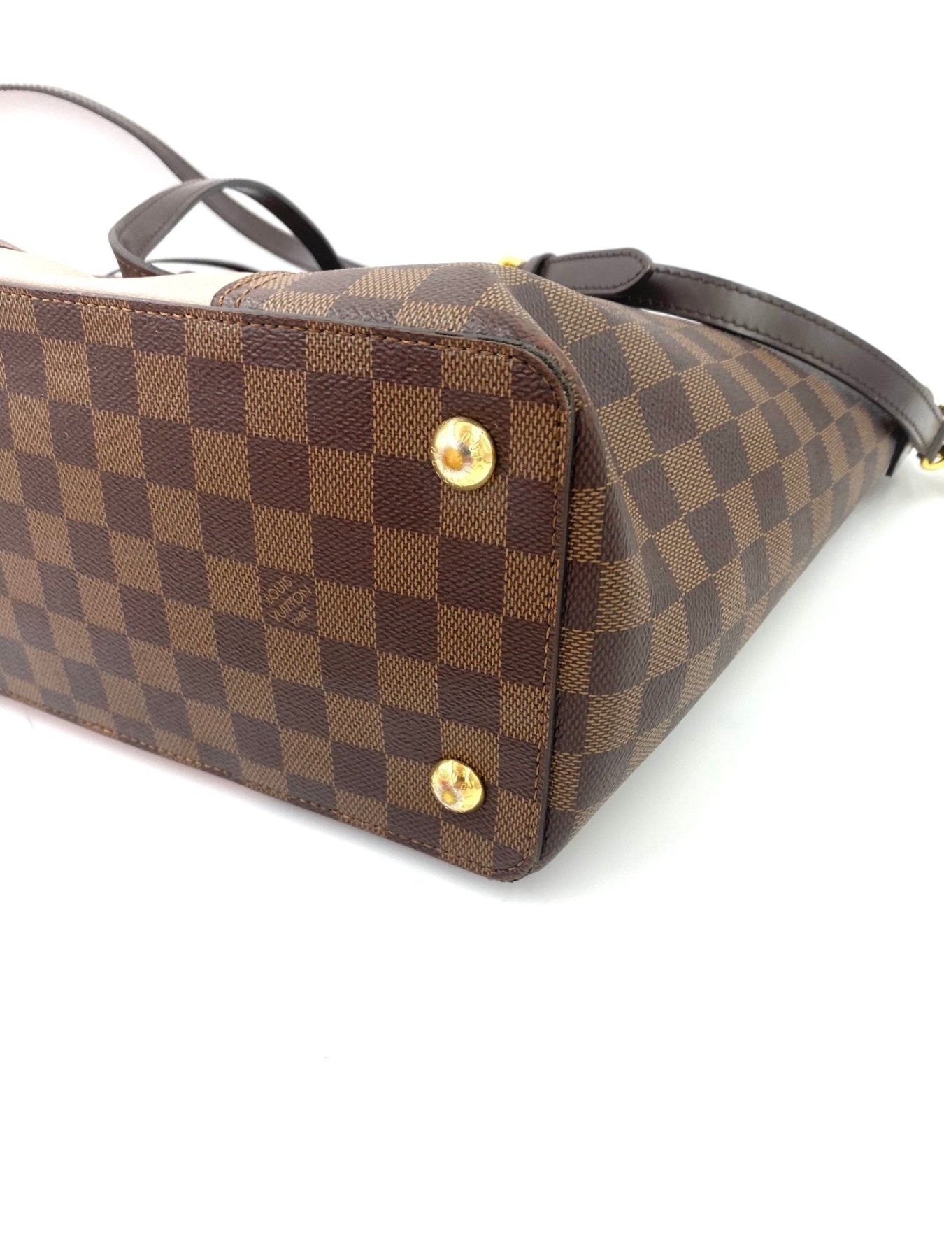 Louis Vuitton Jersey Magnolia Damier Ebene Shopper Tasche mit charakteristischem Schachbrettmuster und goldenen Details