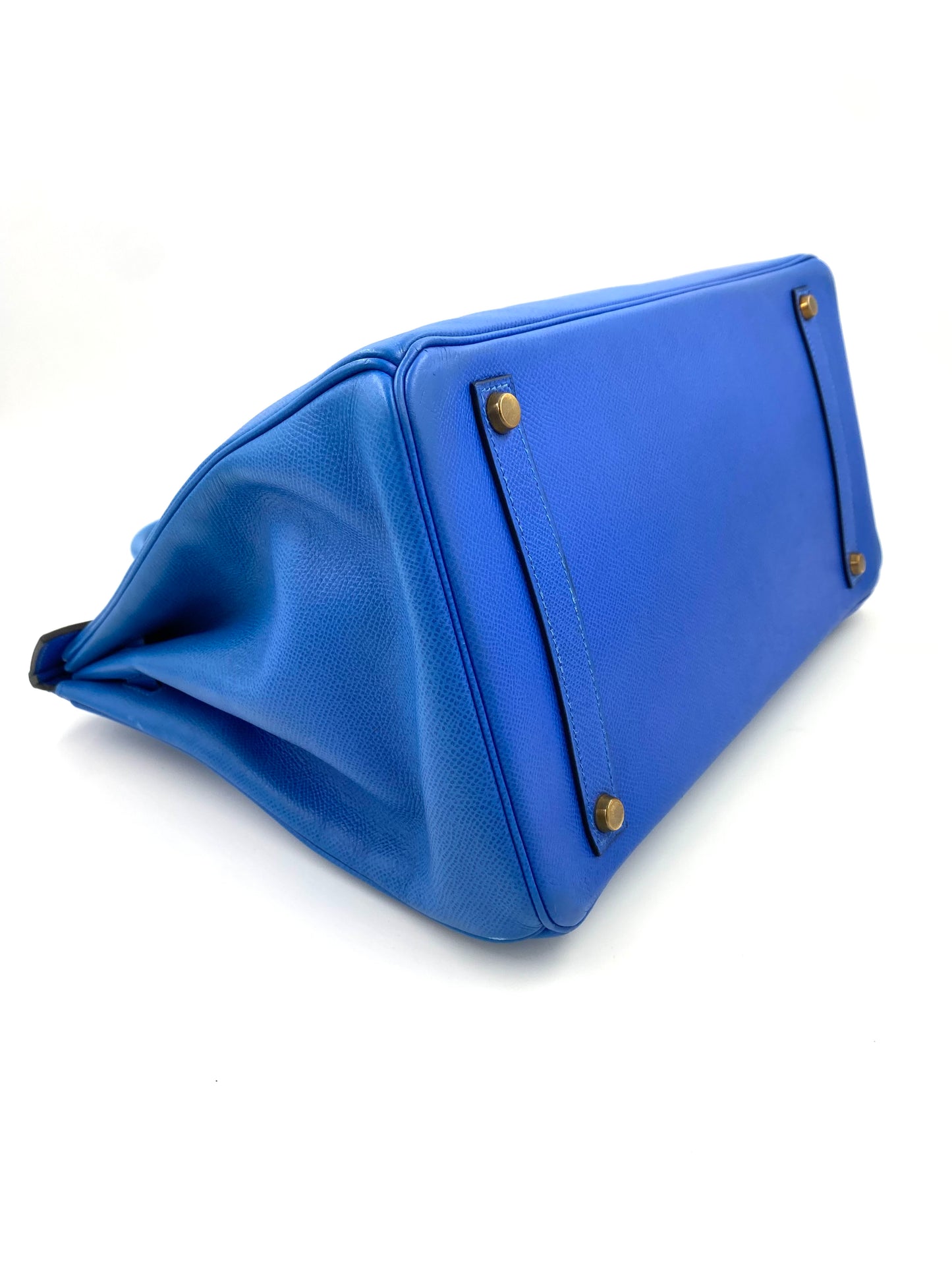 HERMÈS Birkin 35 Epsom Leder Blue de France mit gold Hardware