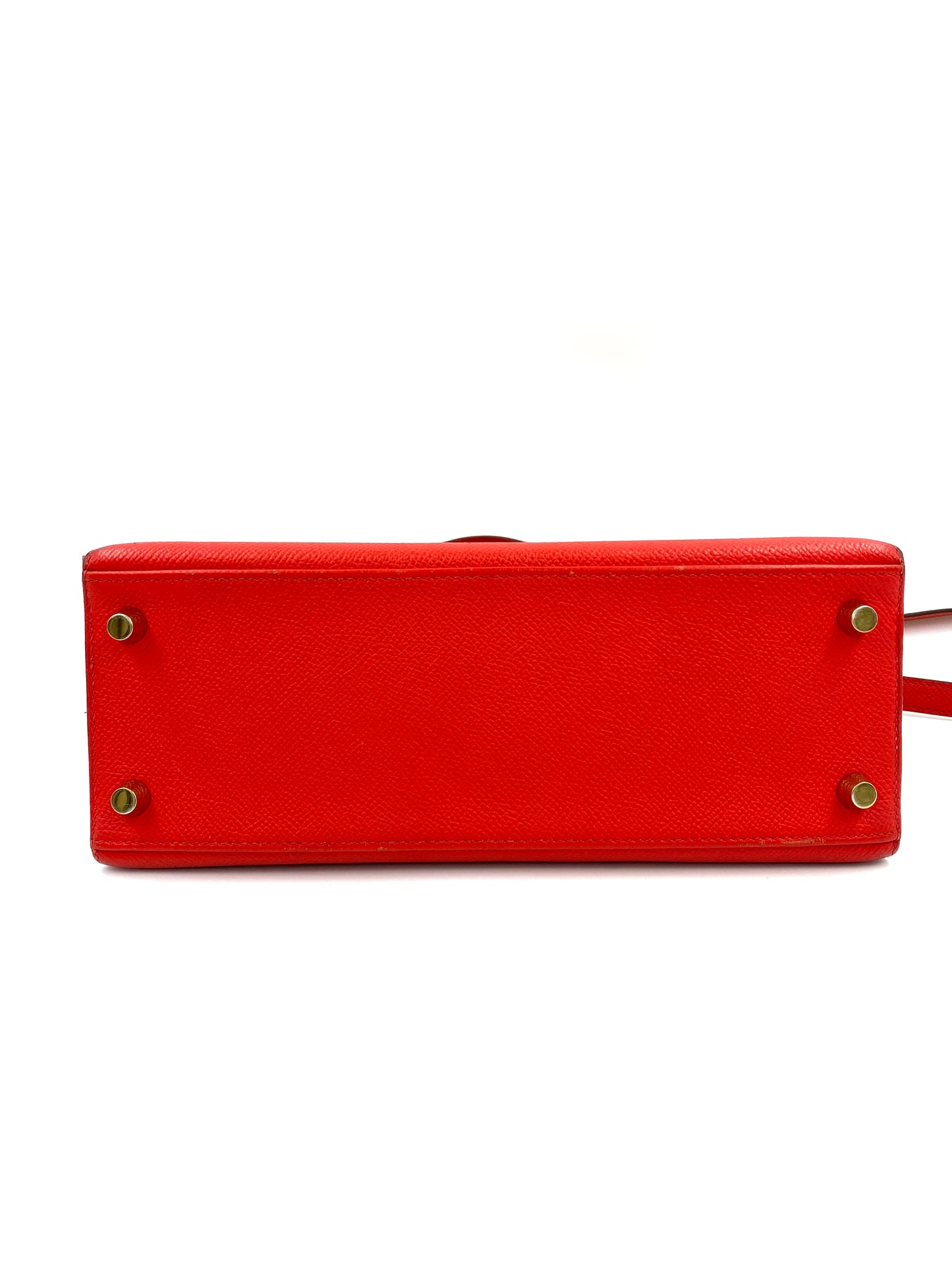 HERMÈS Kelly 25 Epsom rouge gold Hardware