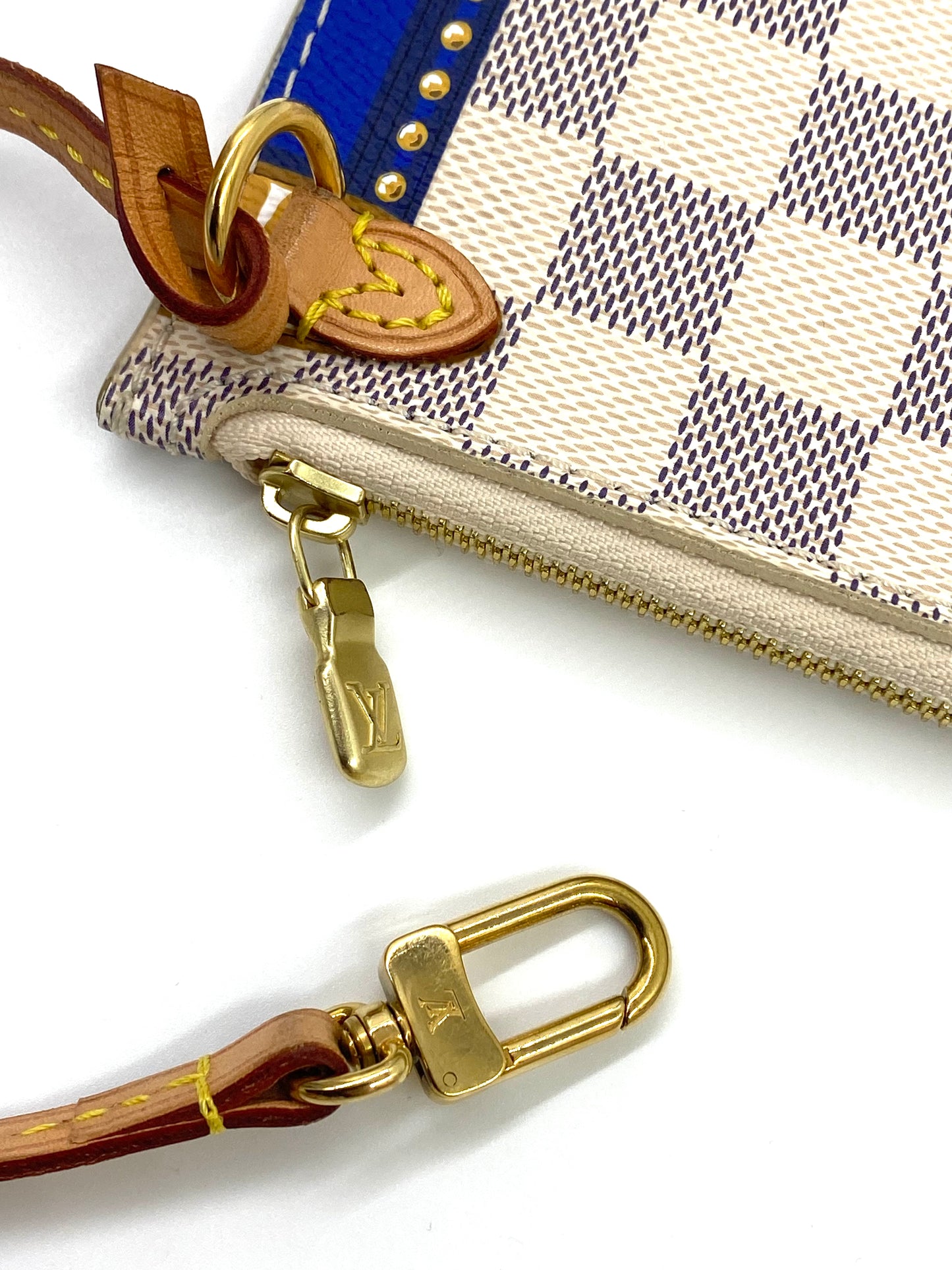 LOUIS VUITTON Neverfull MM Summer Trunks Porto Cervo Damier azur mit Pochette