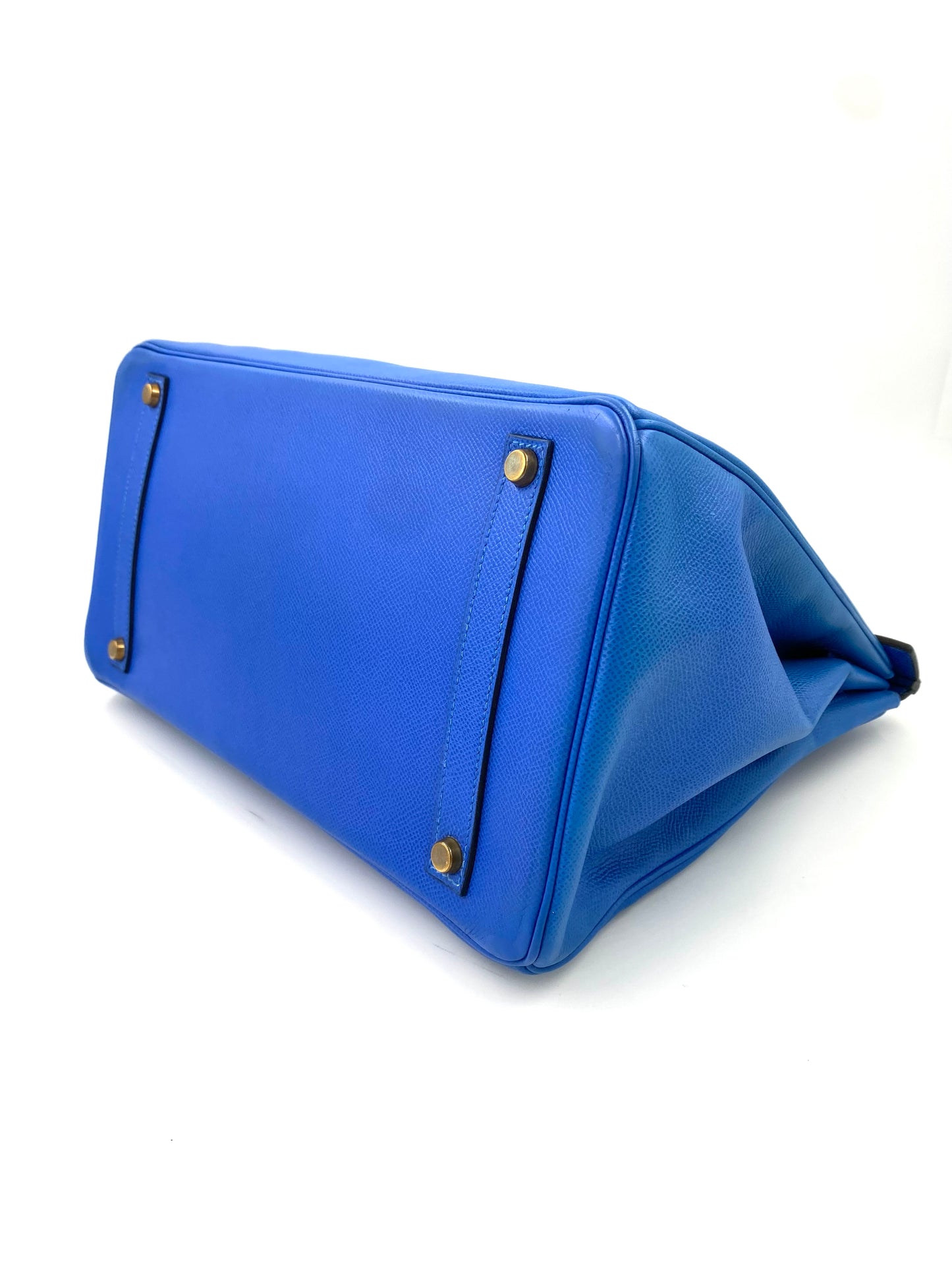 HERMÈS Birkin 35 Epsom Leder Blue de France mit gold Hardware