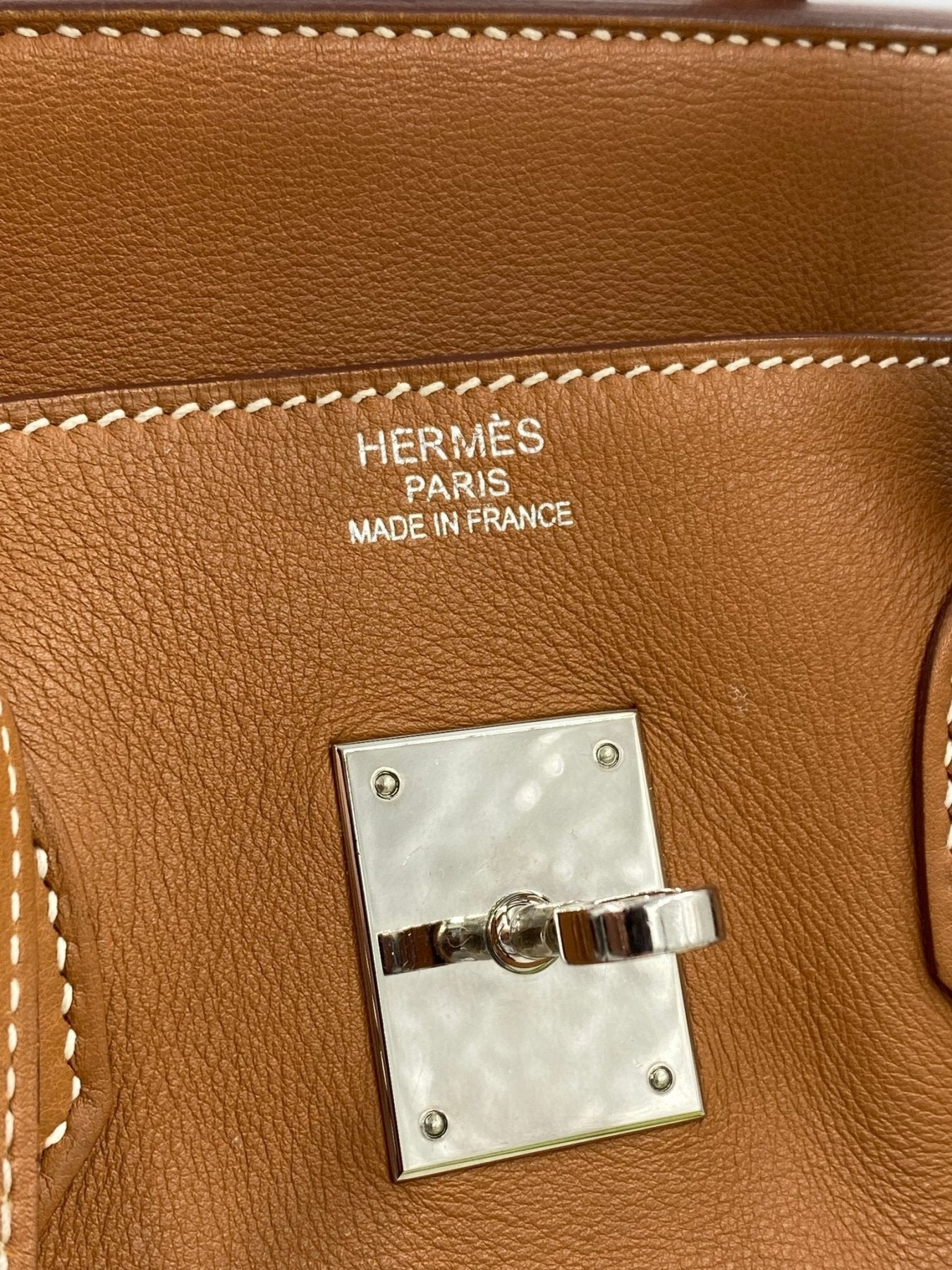 HERMÈS Birkin 35 Soft Gulliver Gold Palladium Hardware - Clutch & Macarons - M im Quadrat, 2009 - Clutch & Macarons -