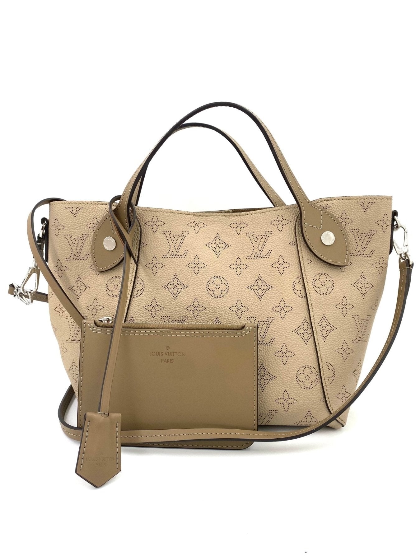 LOUIS VUITTON Hina PM Monogram Mahina Galet / Kies - Clutch & Macarons - Clutch & Macarons -