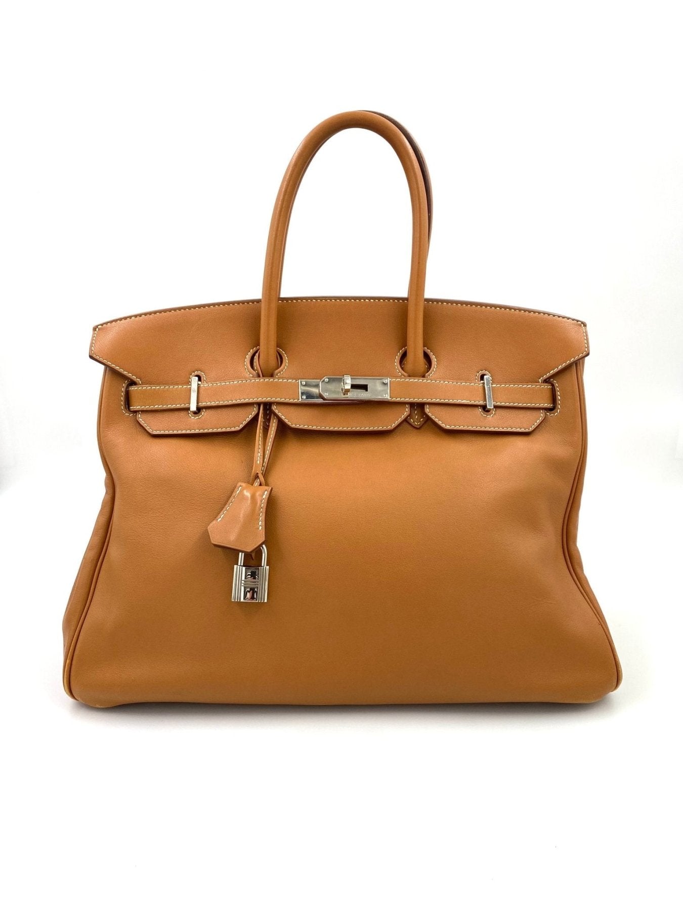 HERMÈS Birkin 35 Soft Gulliver Gold Palladium Hardware - Clutch & Macarons - M im Quadrat, 2009 - Clutch & Macarons -
