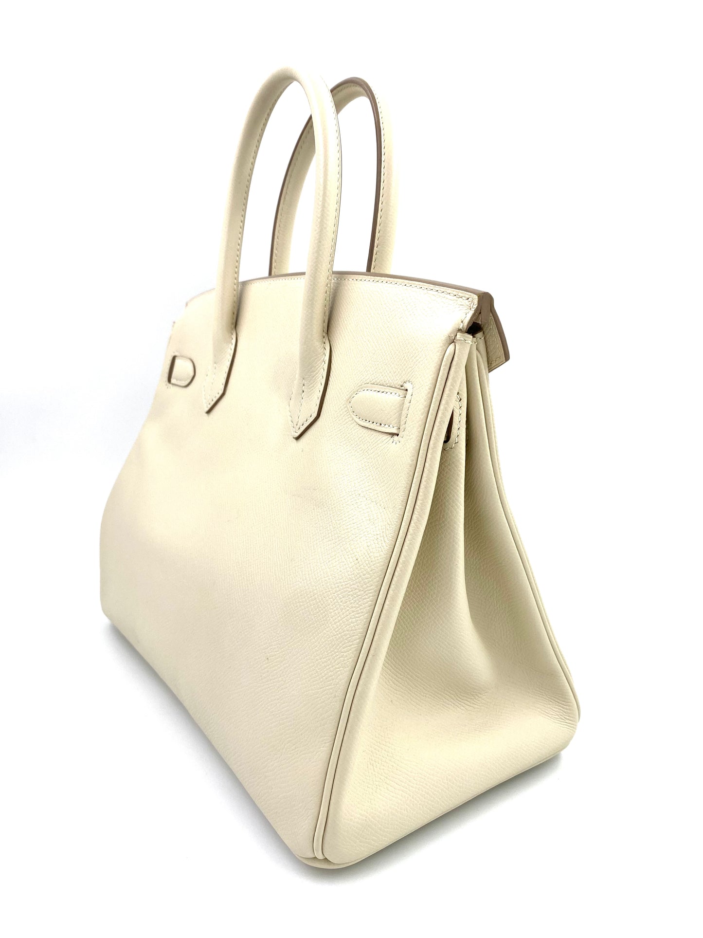 HERMÈS Birkin 30 Veau Epsom Craie mit gold Hardware Fullset
