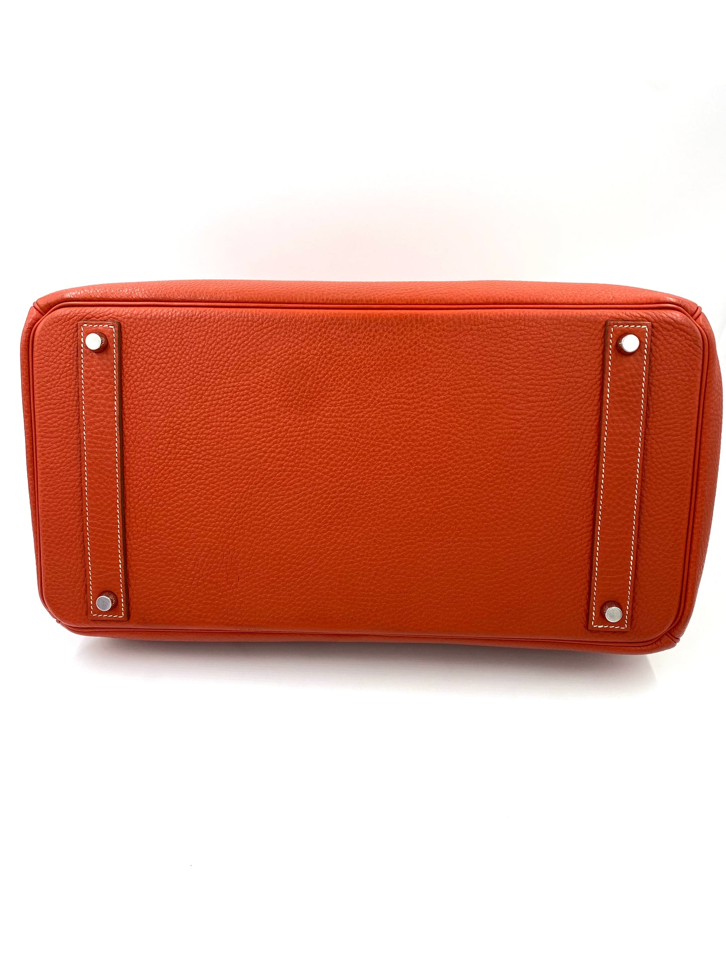 HERMÈS Birkin 40 Togo Leder Sanguine mit Palladium Hardware