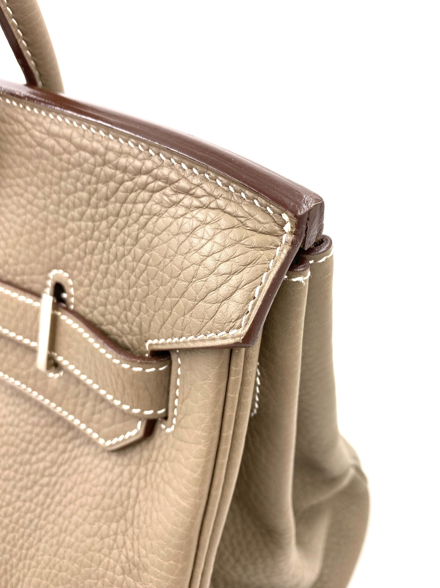 HERMÈS Birkin 35 Etoupe Togo Leather mit Palladium Hardware