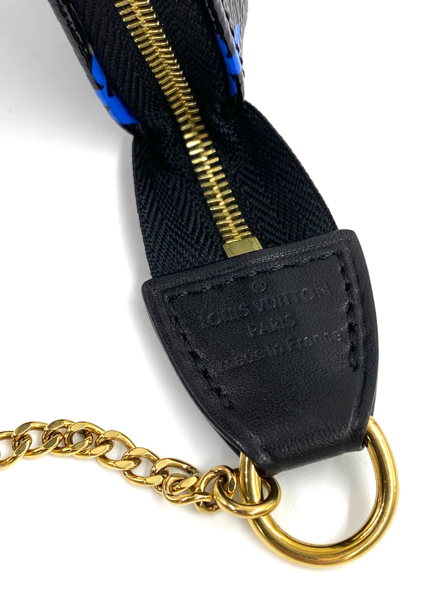 LOUIS VUITTON Mini Pochette Accessoires Monogram Bleu Digit