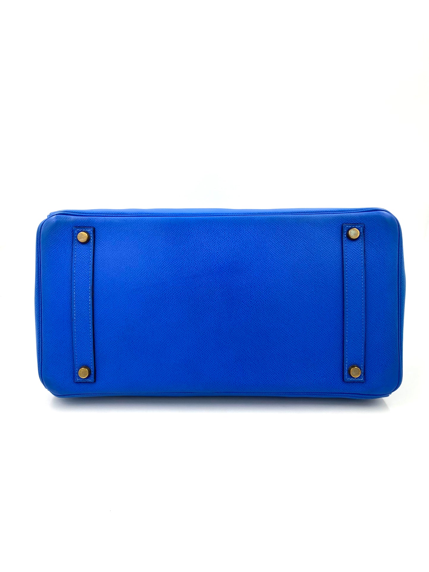 HERMÈS Birkin 35 Epsom Leder Blue de France mit gold Hardware