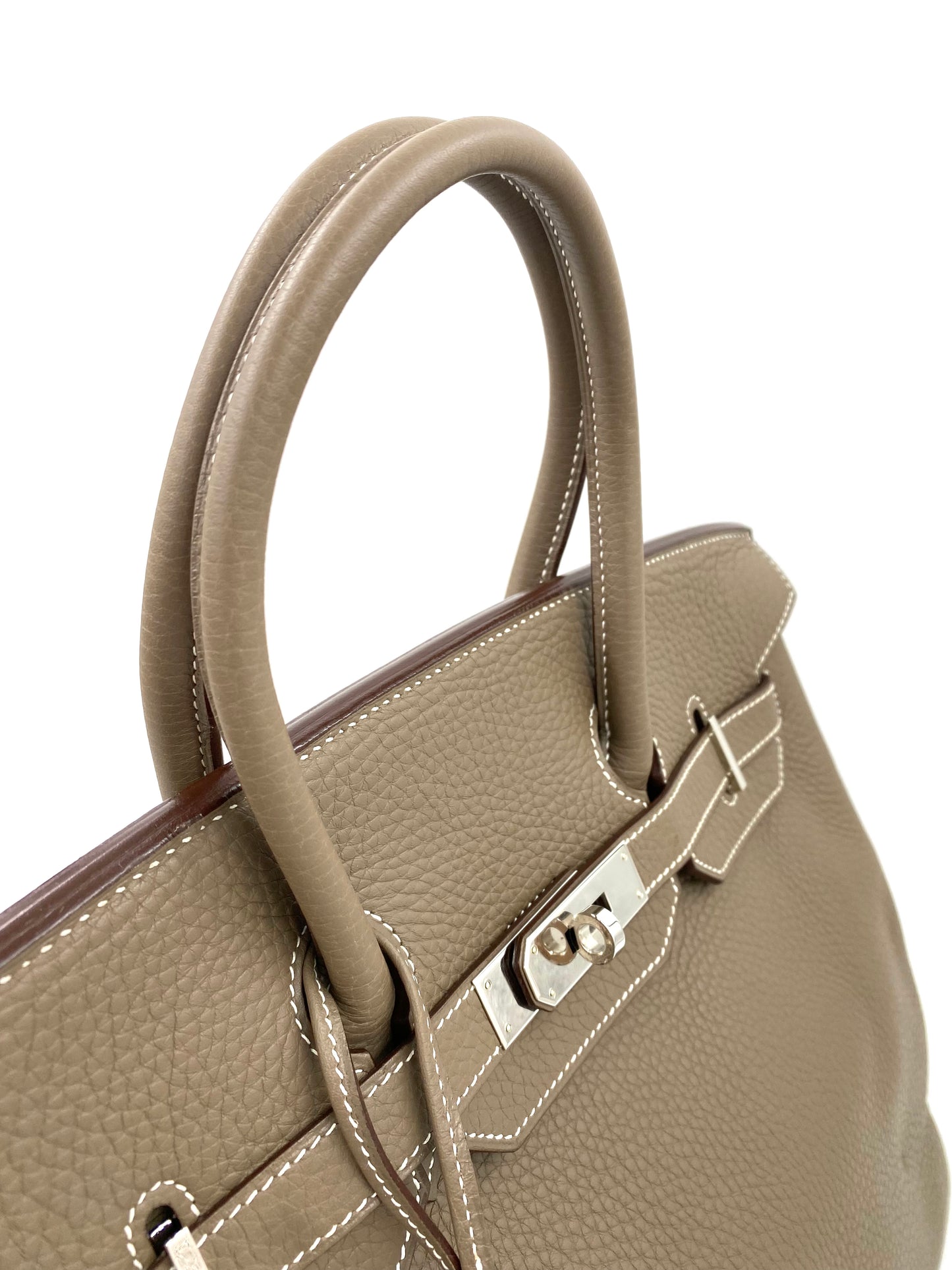 HERMÈS Birkin 35 Etoupe Togo Leather mit Palladium Hardware