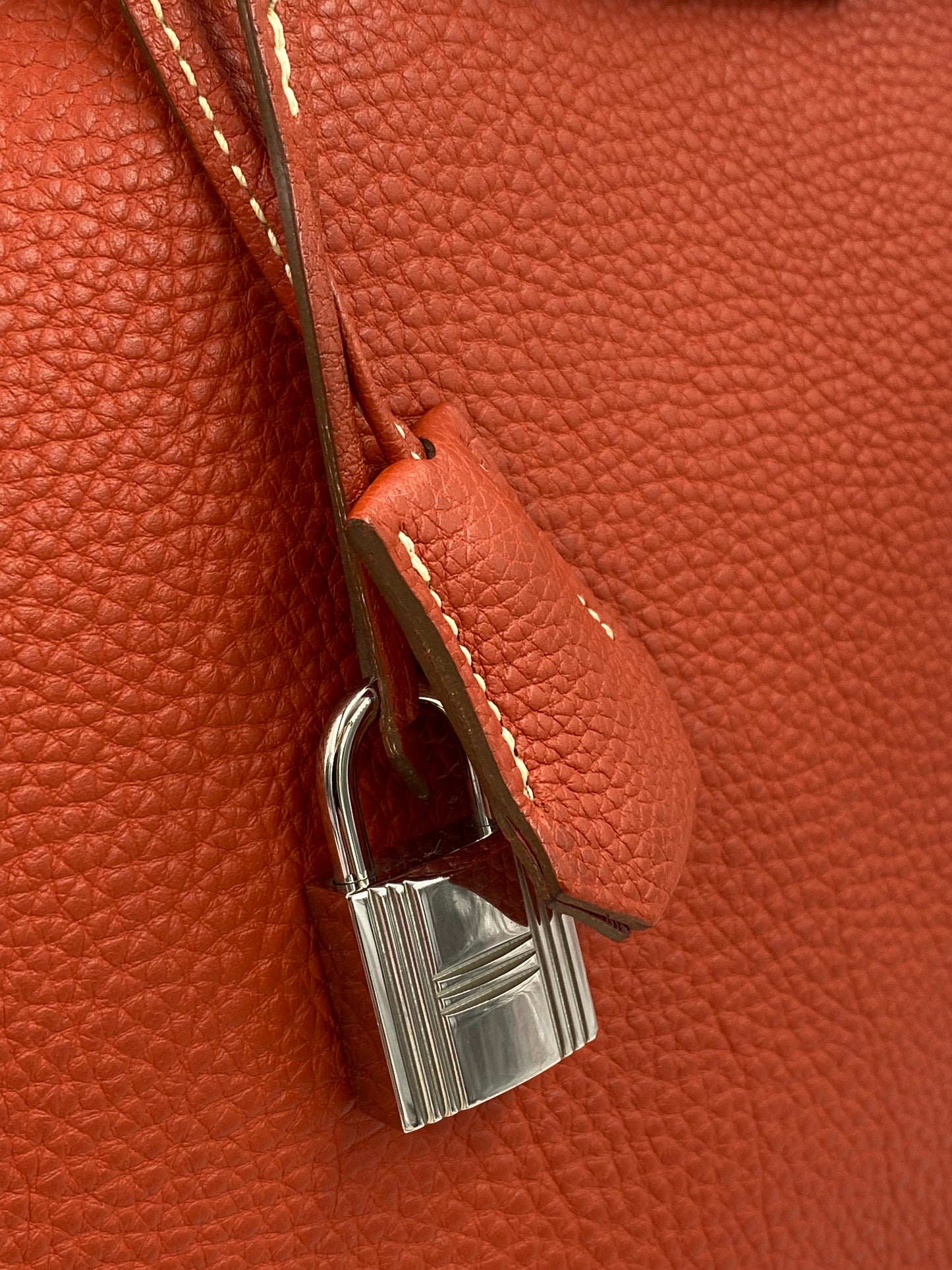 HERMÈS Birkin 40 Togo Leder Sanguine mit Palladium Hardware