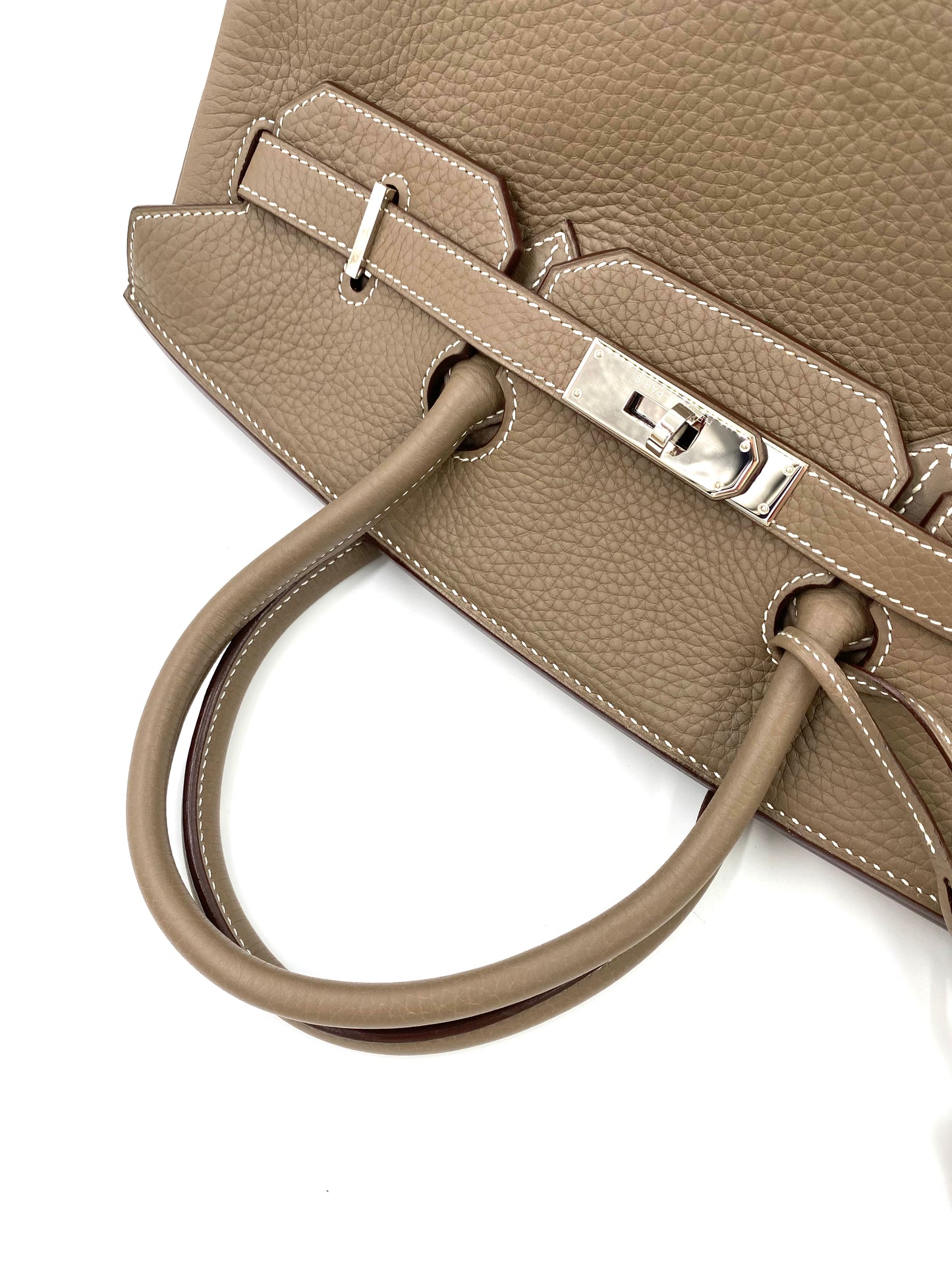 HERMÈS Birkin 35 Etoupe Togo Leather mit Palladium Hardware
