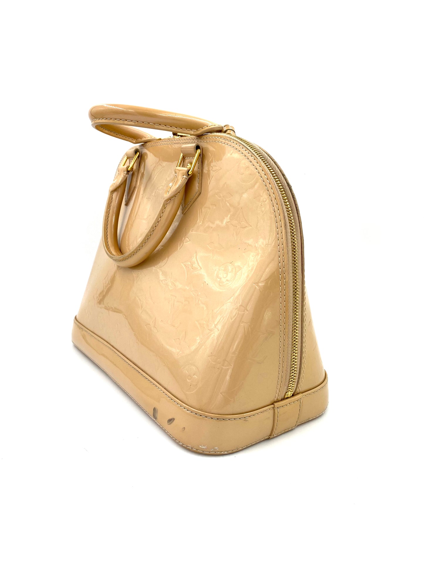LOUIS VUITTON Alma PM Monogram Vernis Beige