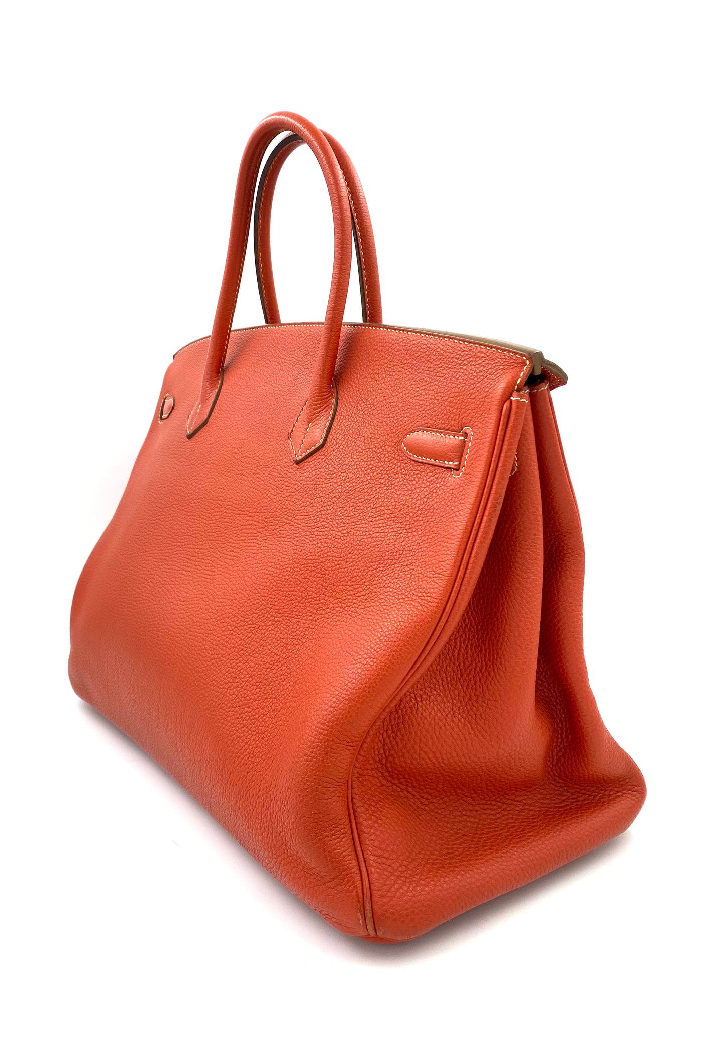 HERMÈS Birkin 40 Togo Leder Sanguine mit Palladium Hardware