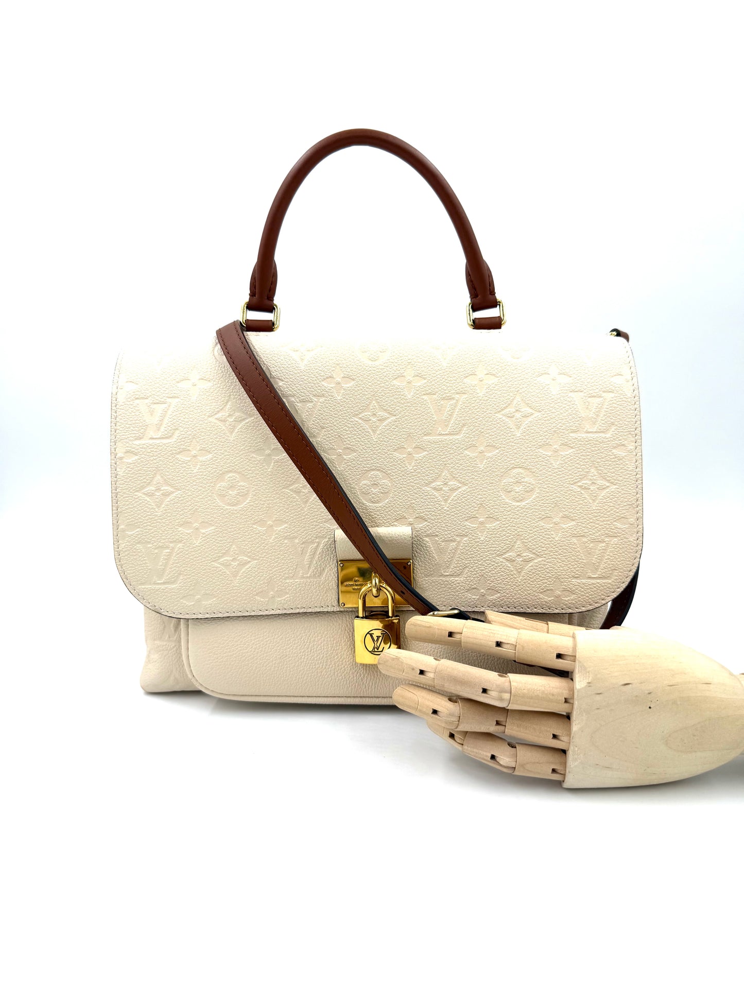 Louis Vuitton Marignan Monogram Empreinte creme