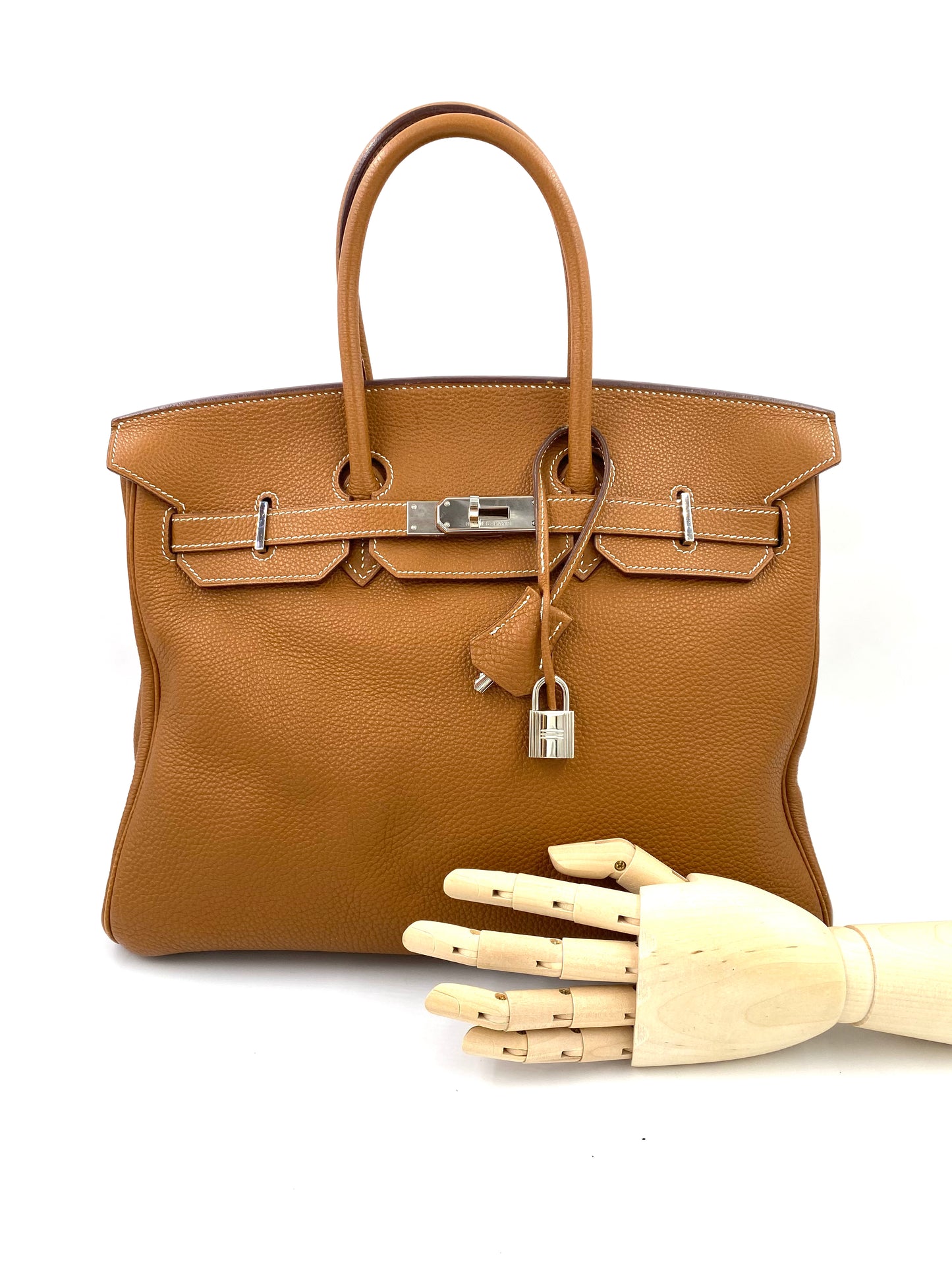 HERMÈS Birkin 35 Golden Togo Leather mit Palladium Hardware