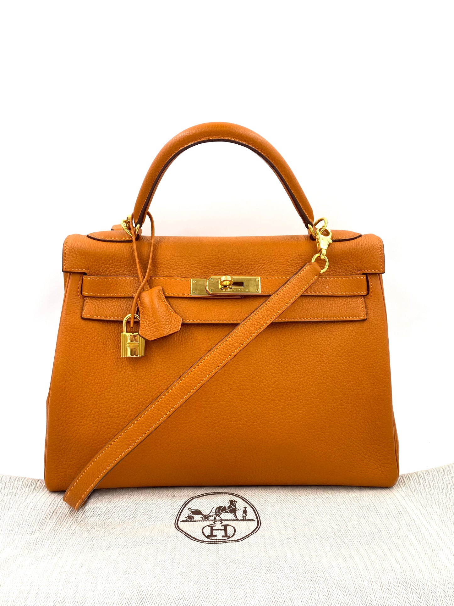 Hermès Kelly 32 Togo orange