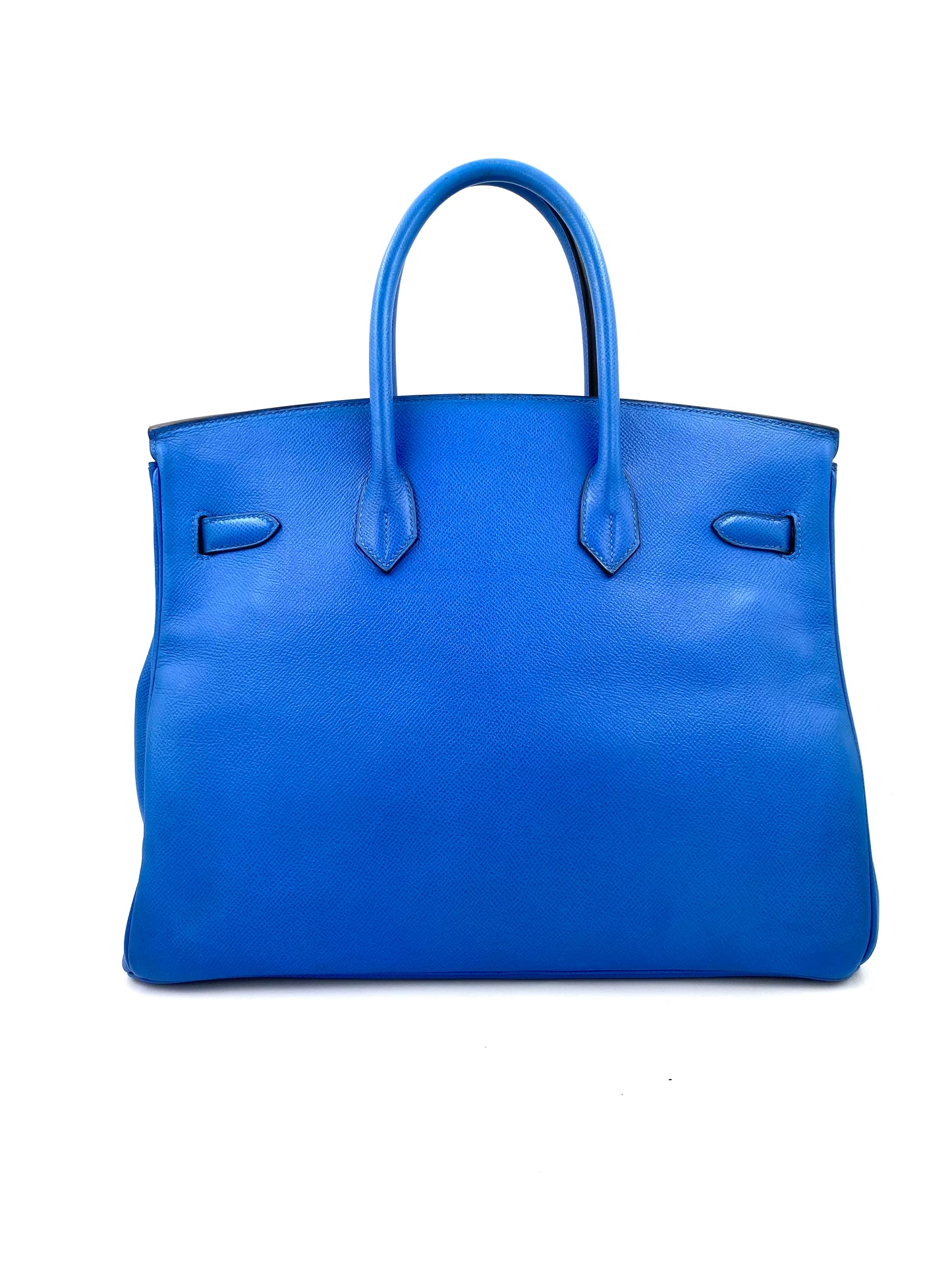 HERMÈS Birkin 35 Epsom Leder Blue de France mit gold Hardware