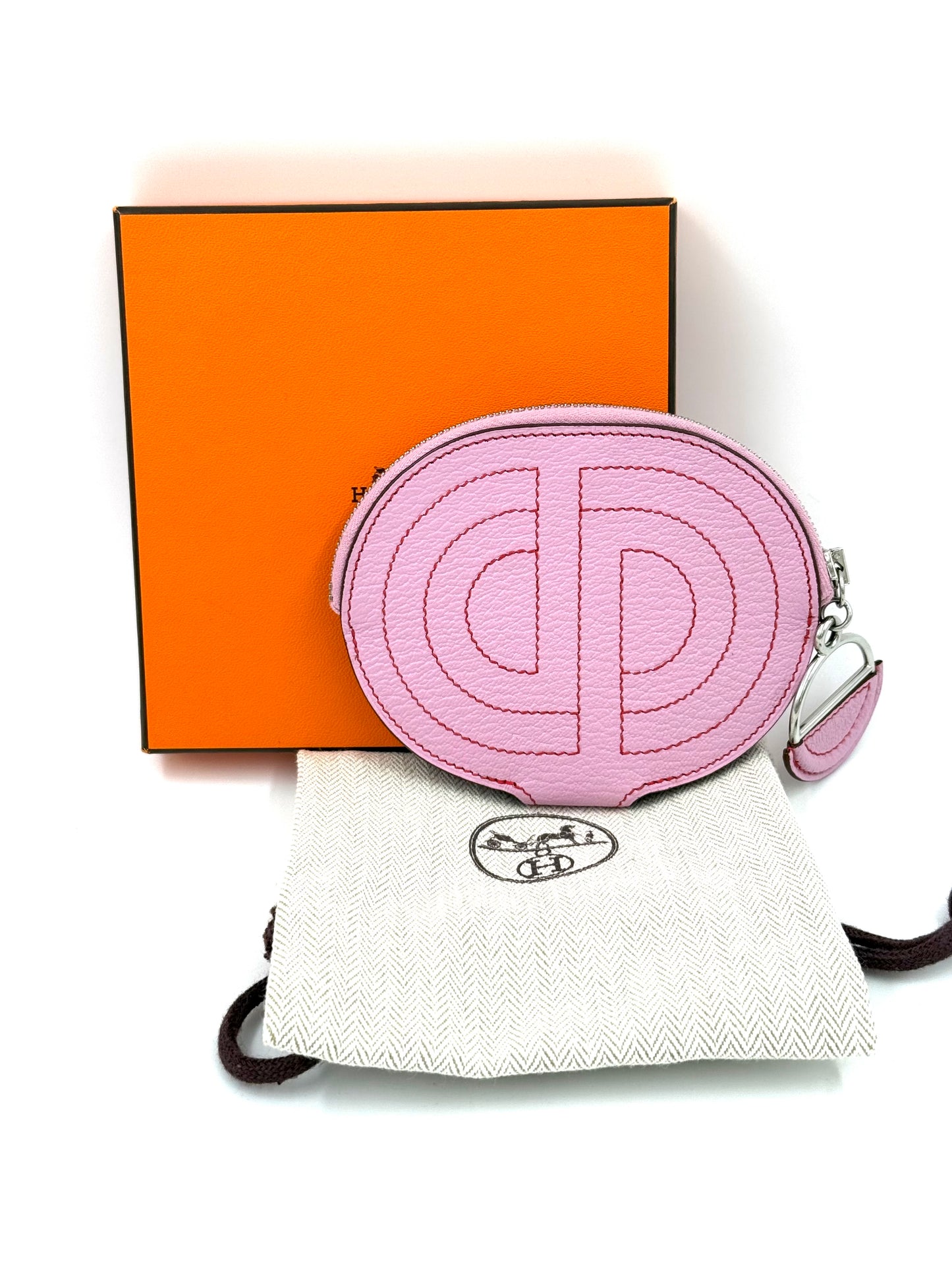 HERMÈS Loop Portemonnaie Mauve Sylvestre Mysoreleder