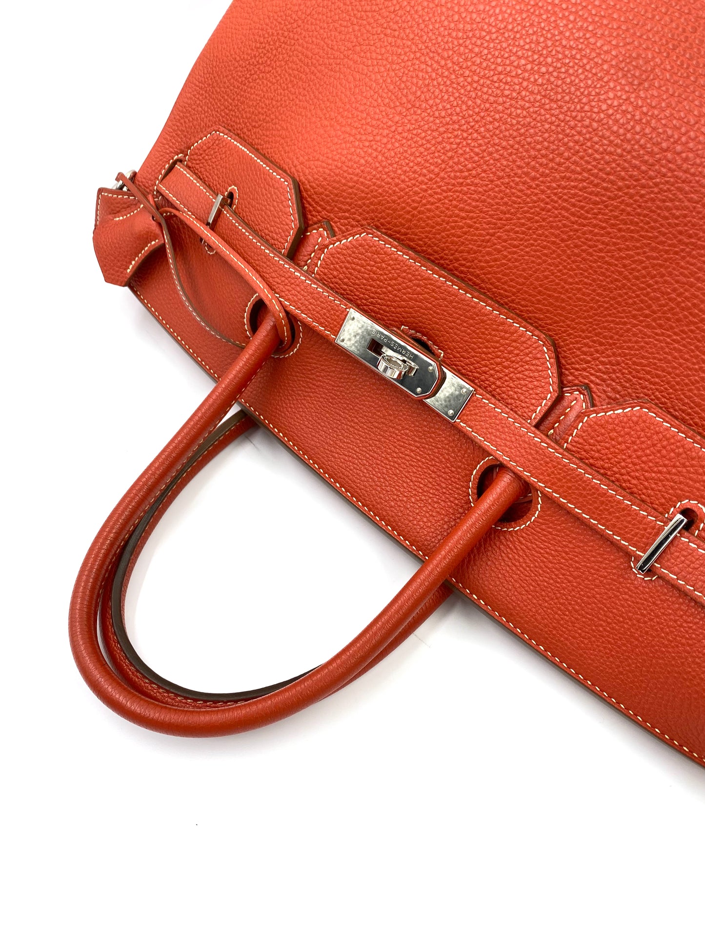 HERMÈS Birkin 40 Togo Leder Sanguine mit Palladium Hardware