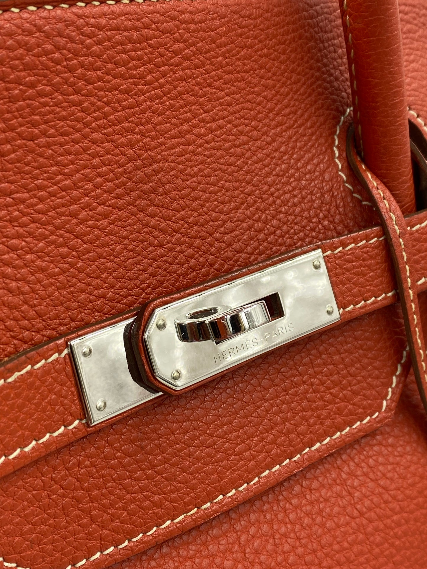 HERMÈS Birkin 40 Togo Leder Sanguine mit Palladium Hardware