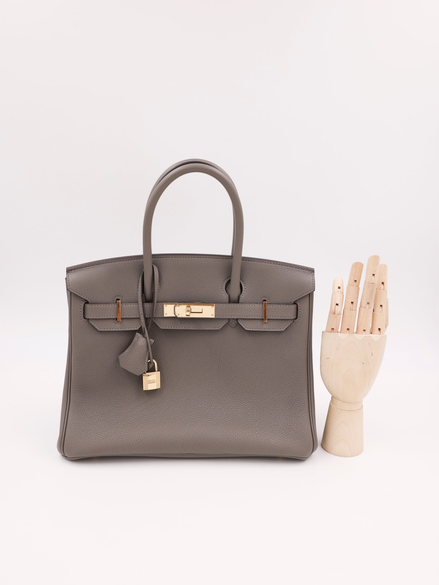 HERMÈS Birkin 30 Togo Etain PBH