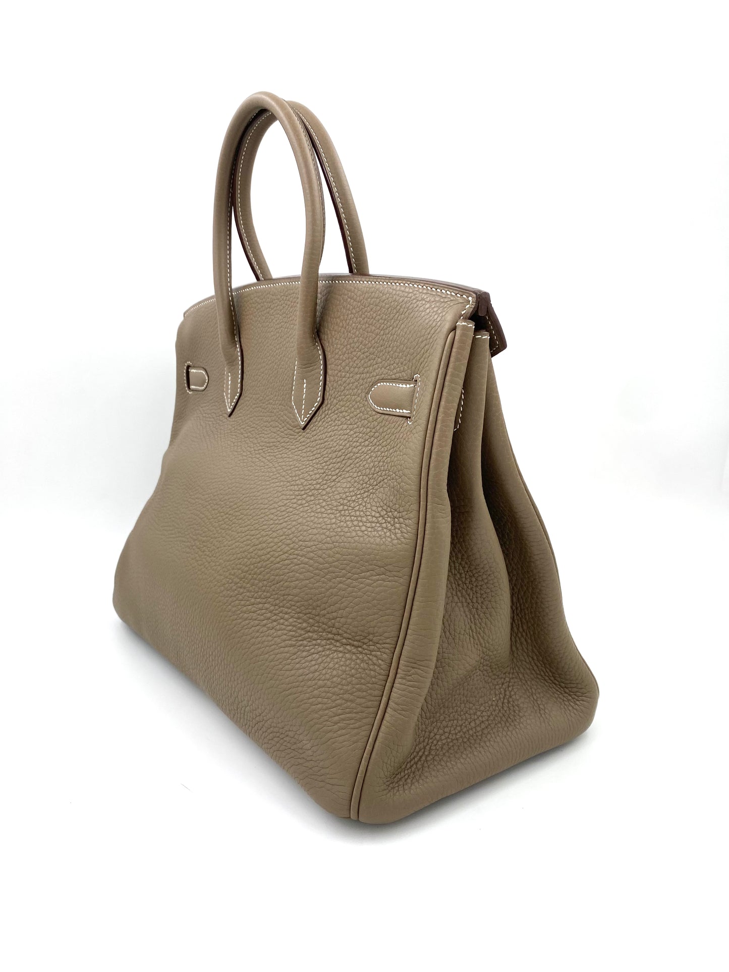 HERMÈS Birkin 35 Etoupe Togo Leather mit Palladium Hardware