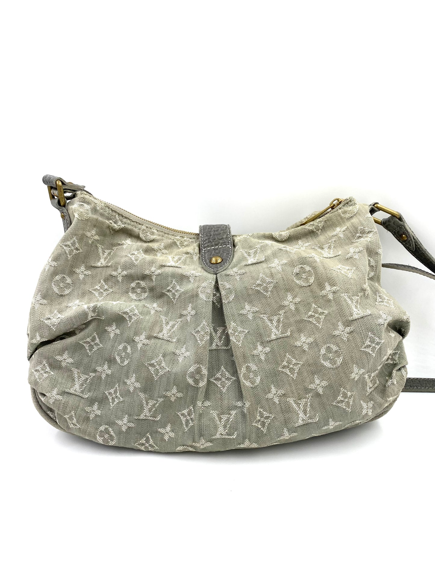 LOUIS VUITTON Slightly Monogram Denim Grau