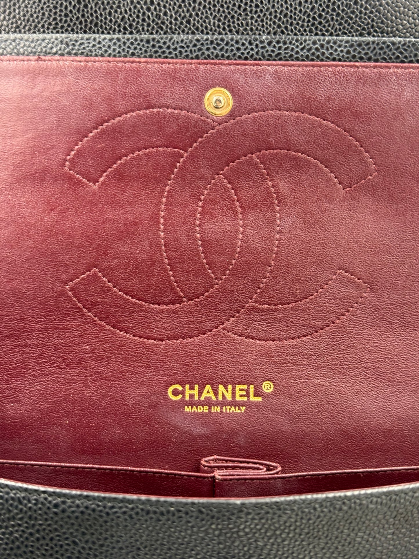 CHANEL Timeless Double Flap Jumbo Caviar schwarz GHW