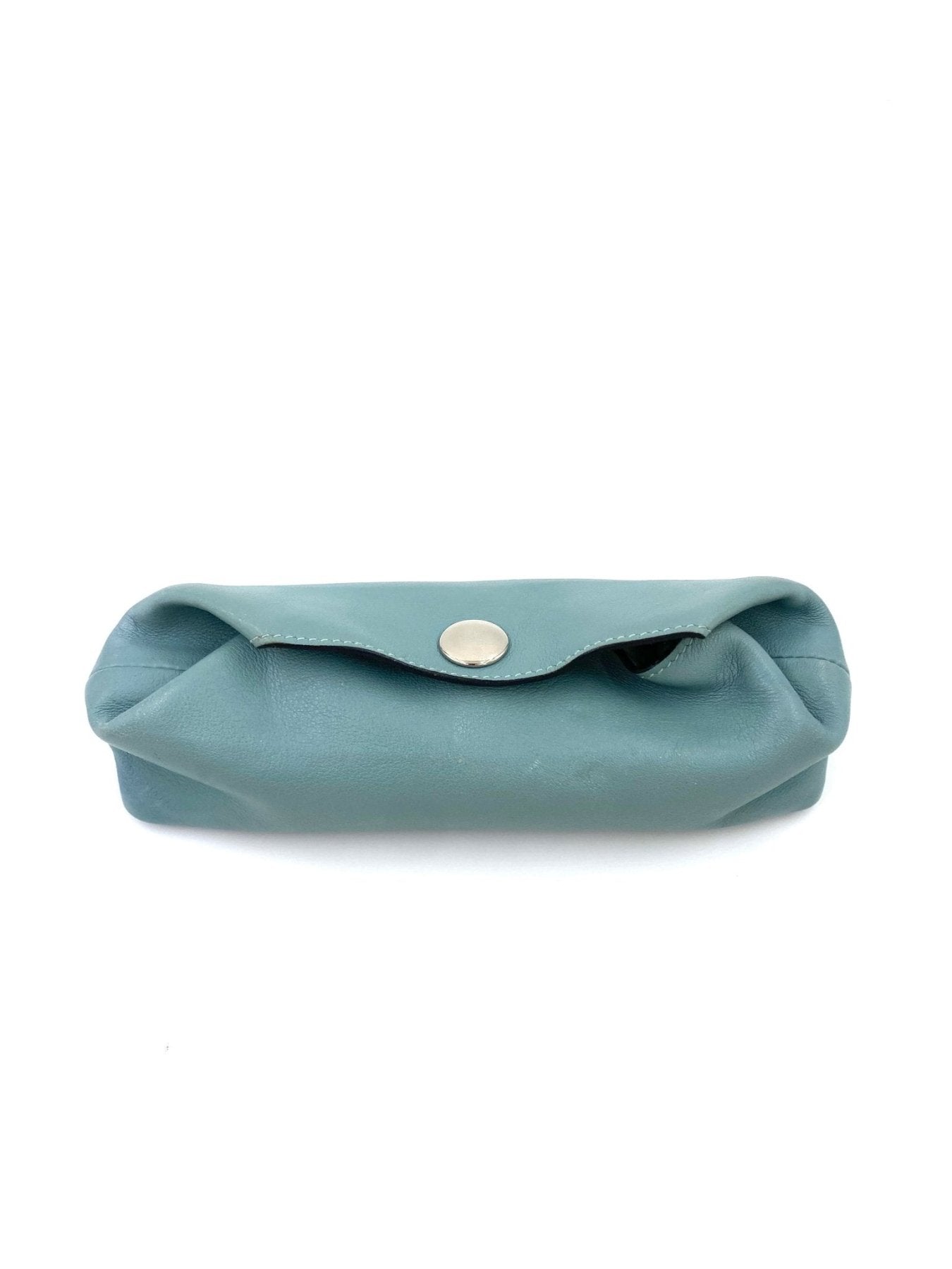 HERMES Bebop Tasche in Eisblau aus Gulliver Leder mit Palladium-Hardware und Druckknopfverschluss