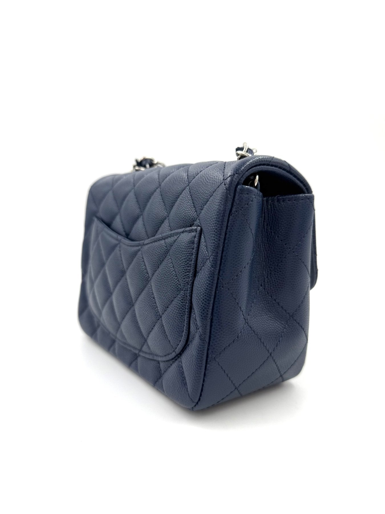 CHANEL Mini Square Flap Bag Caviar blau - Clutch & Macarons - 24572438 - Clutch & Macarons -